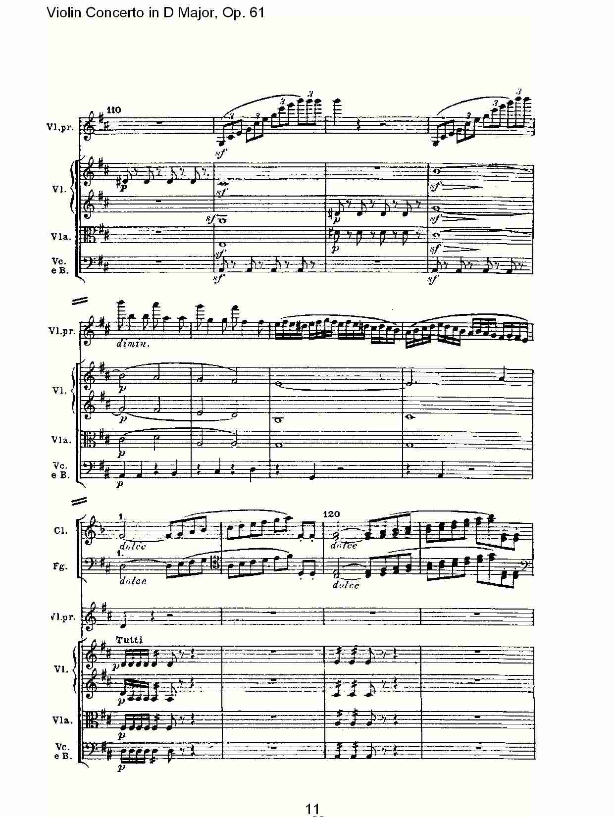 D大调小提琴协奏曲 Op.61第一乐章（二）总谱（图1）