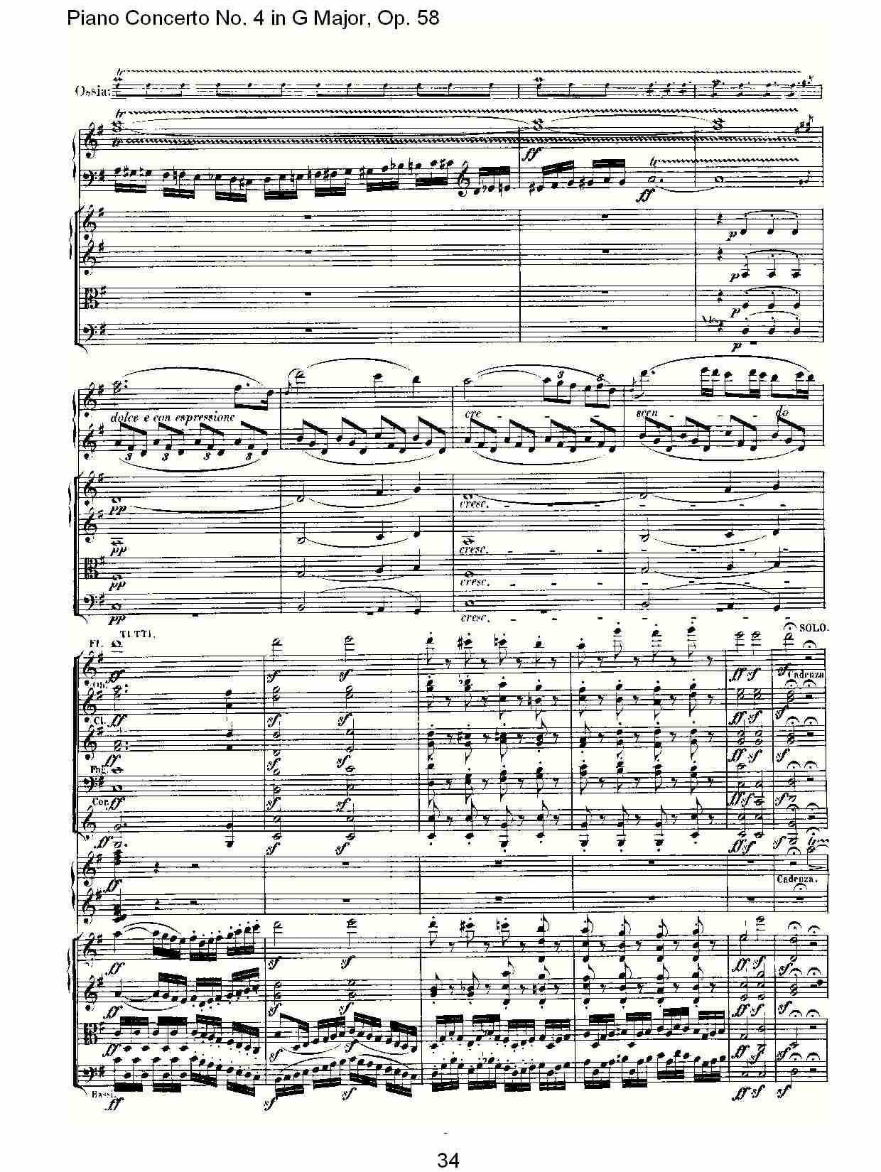 G大调钢琴第四协奏曲 Op.58）第一乐章（四）总谱（图4）