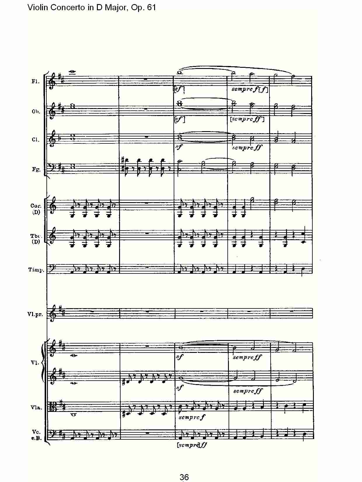 D大调小提琴协奏曲 Op.61第一乐章（四）总谱（图7）