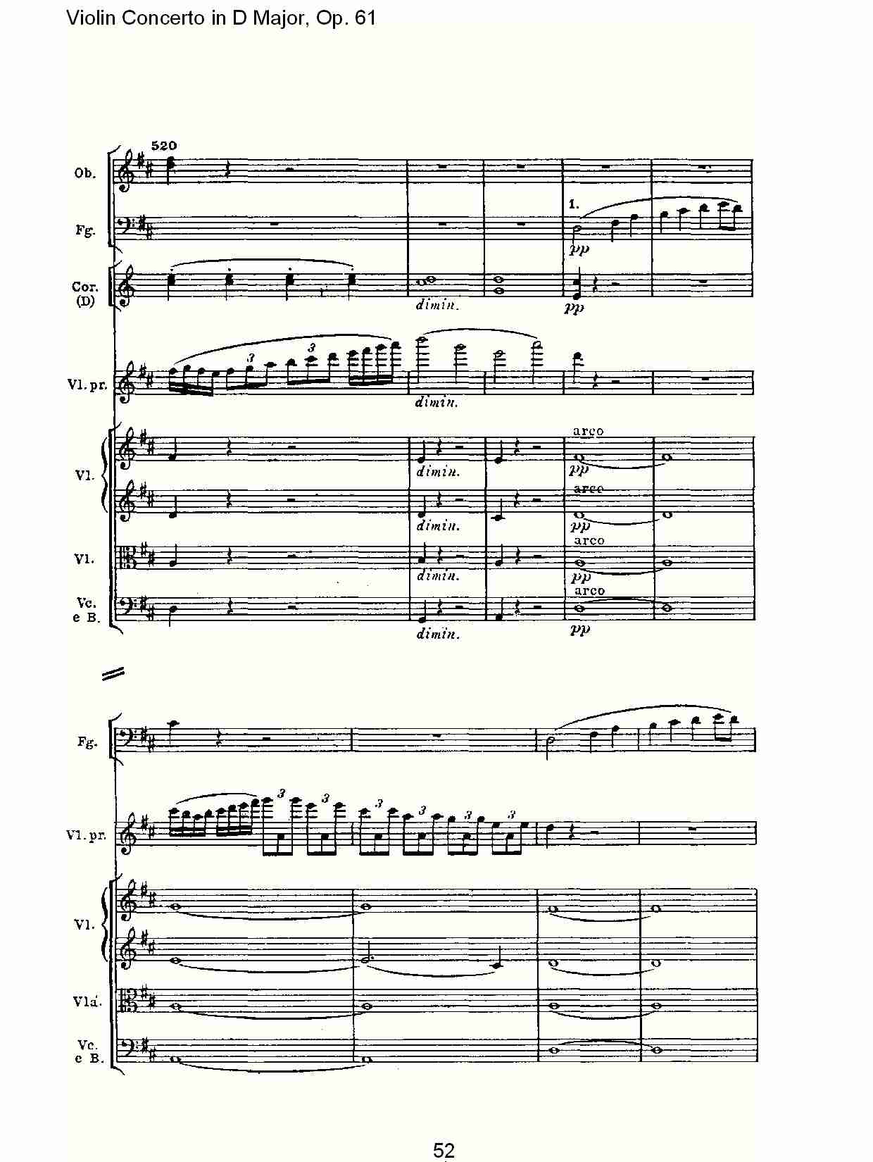 D大调小提琴协奏曲 Op.61第一乐章（六）总谱（图2）
