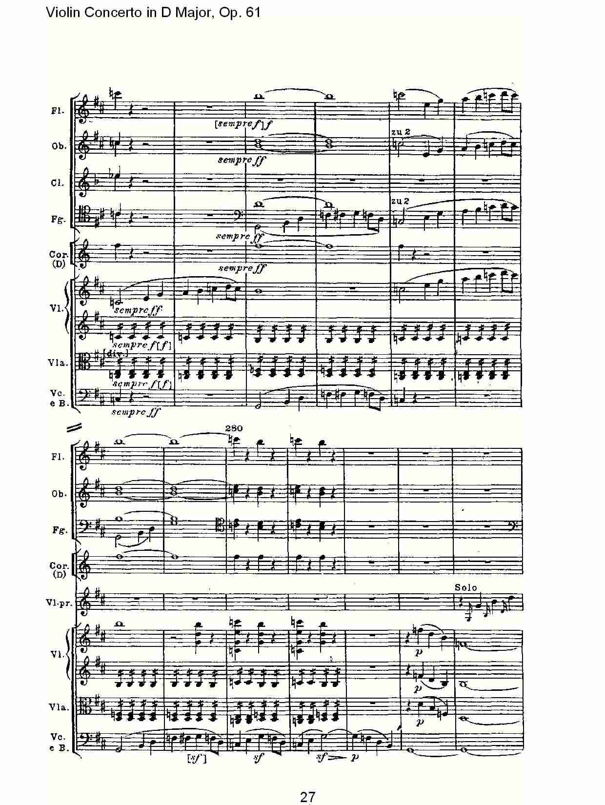 D大调小提琴协奏曲 Op.61第一乐章（三）总谱（图7）