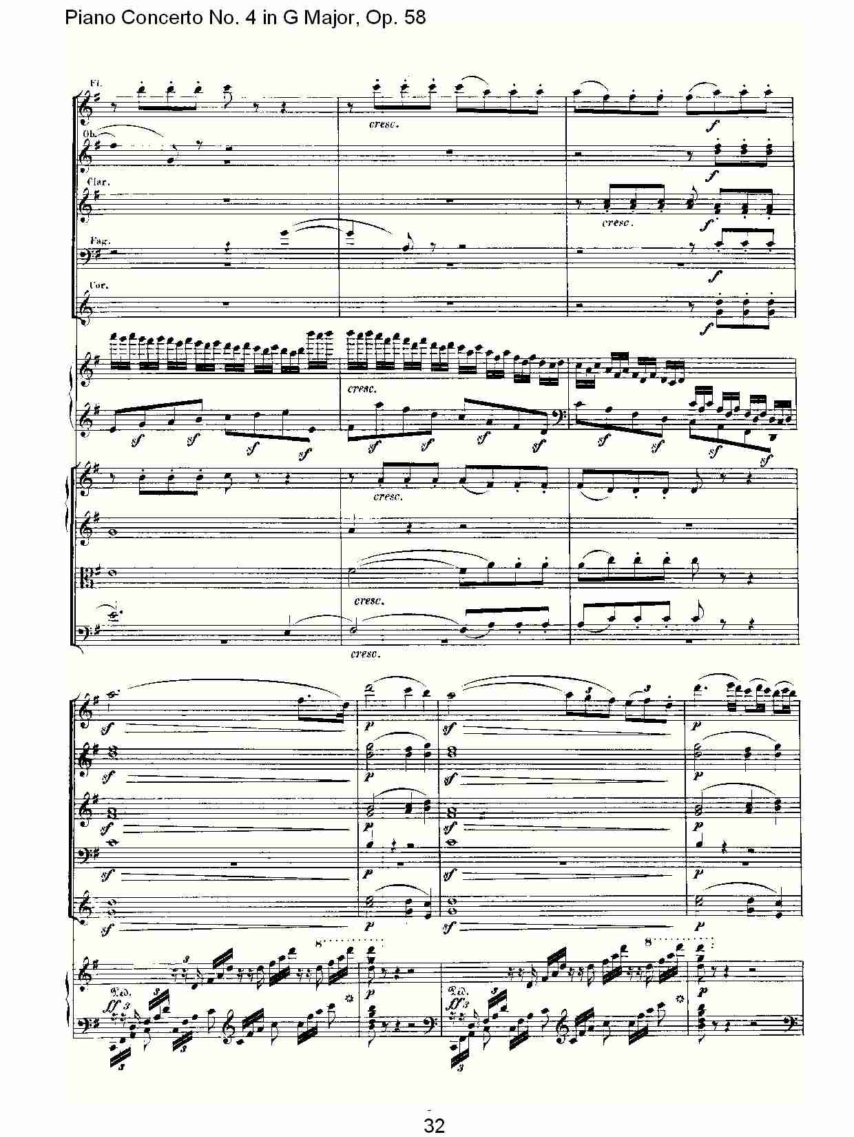 G大调钢琴第四协奏曲 Op.58）第一乐章（四）总谱（图2）