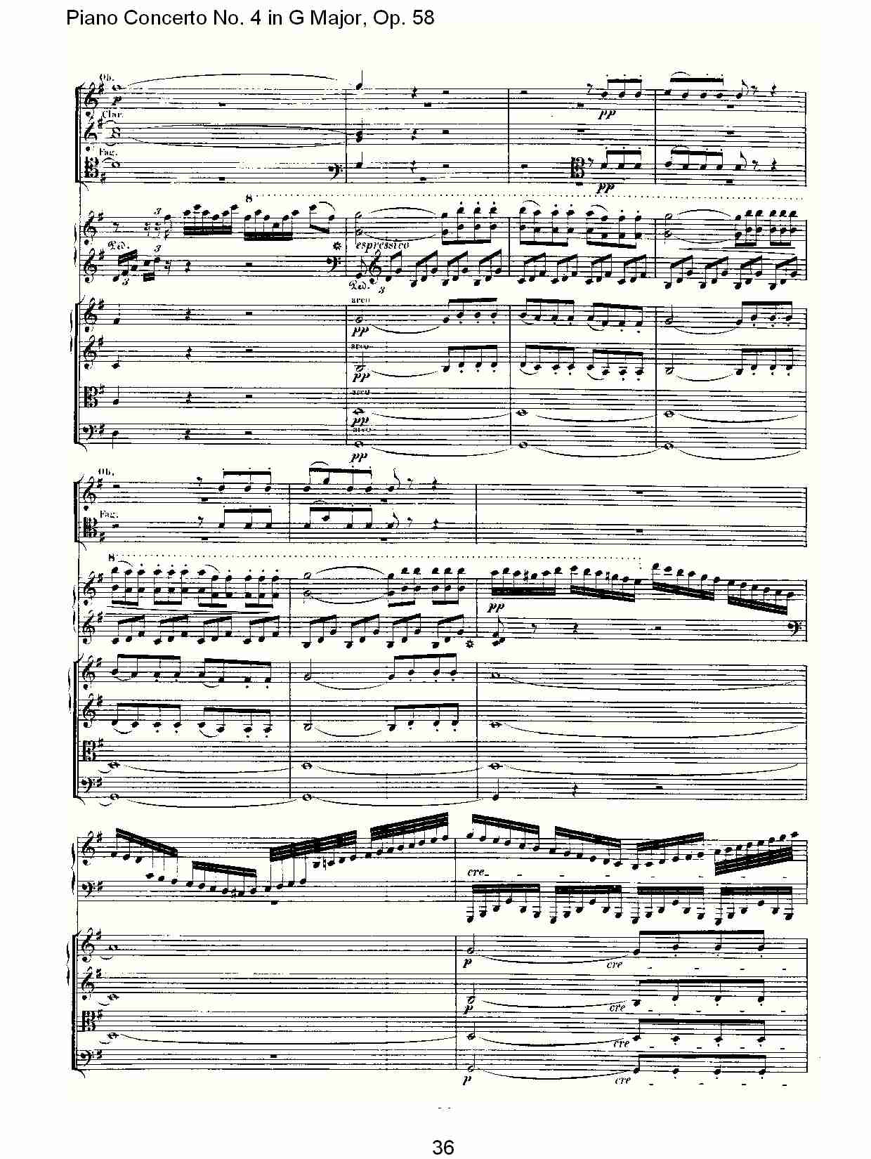 G大调钢琴第四协奏曲 Op.58）第一乐章（四）总谱（图6）