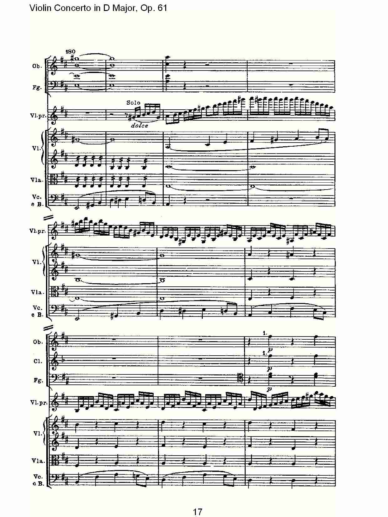 D大调小提琴协奏曲 Op.61第一乐章（二）总谱（图7）
