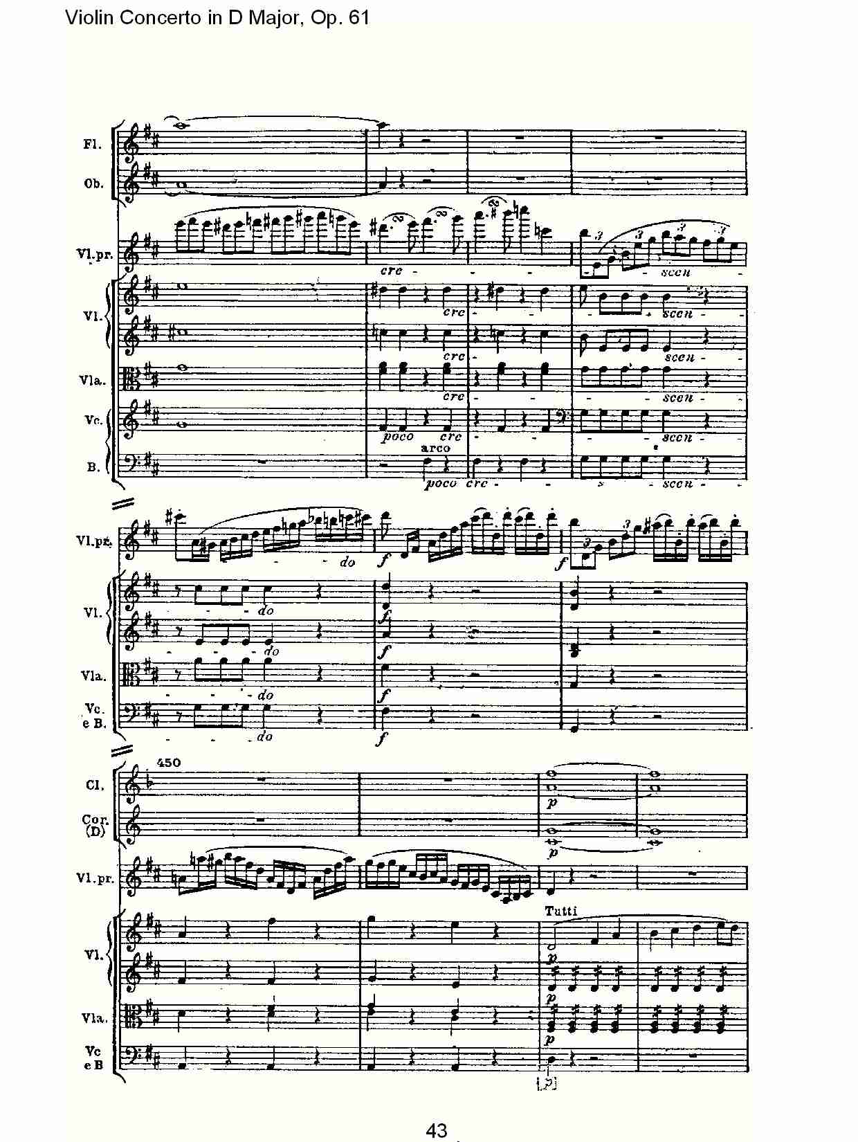 D大调小提琴协奏曲 Op.61第一乐章（五）总谱（图3）