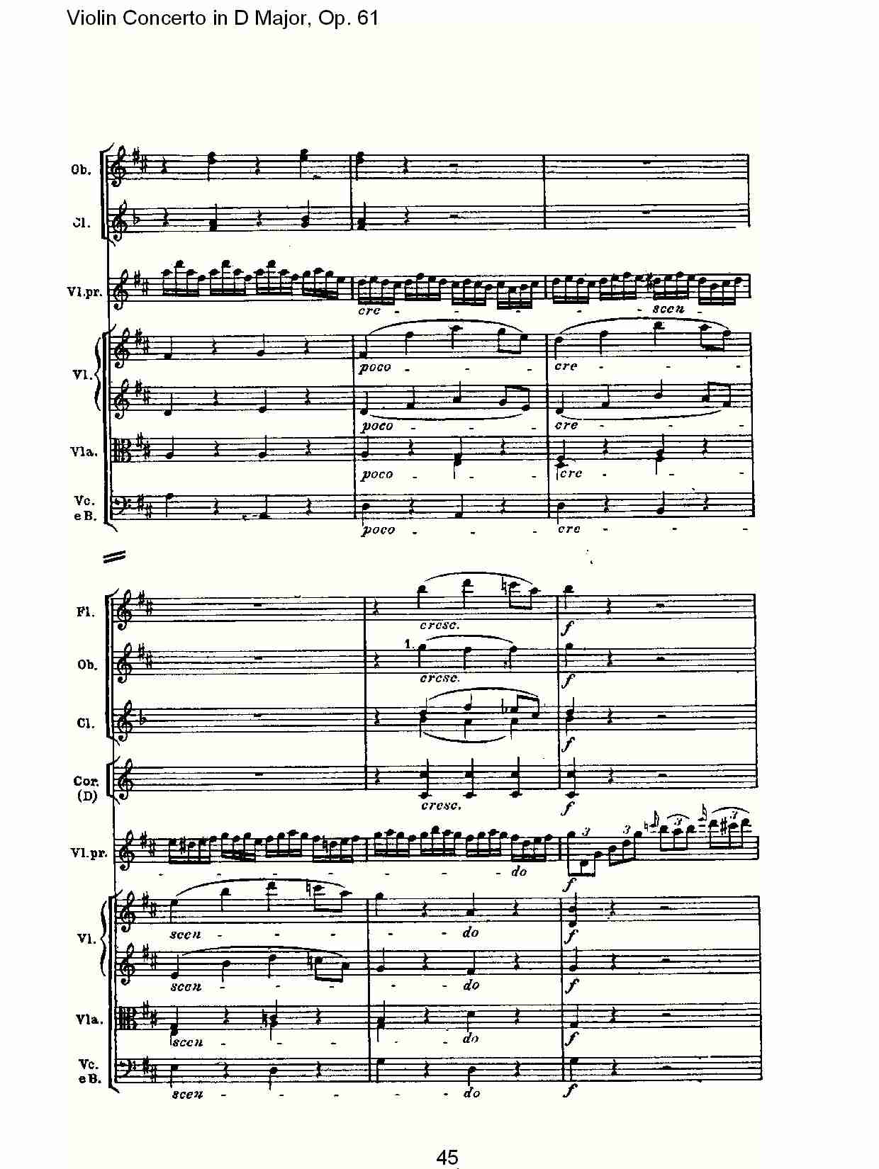 D大调小提琴协奏曲 Op.61第一乐章（五）总谱（图5）
