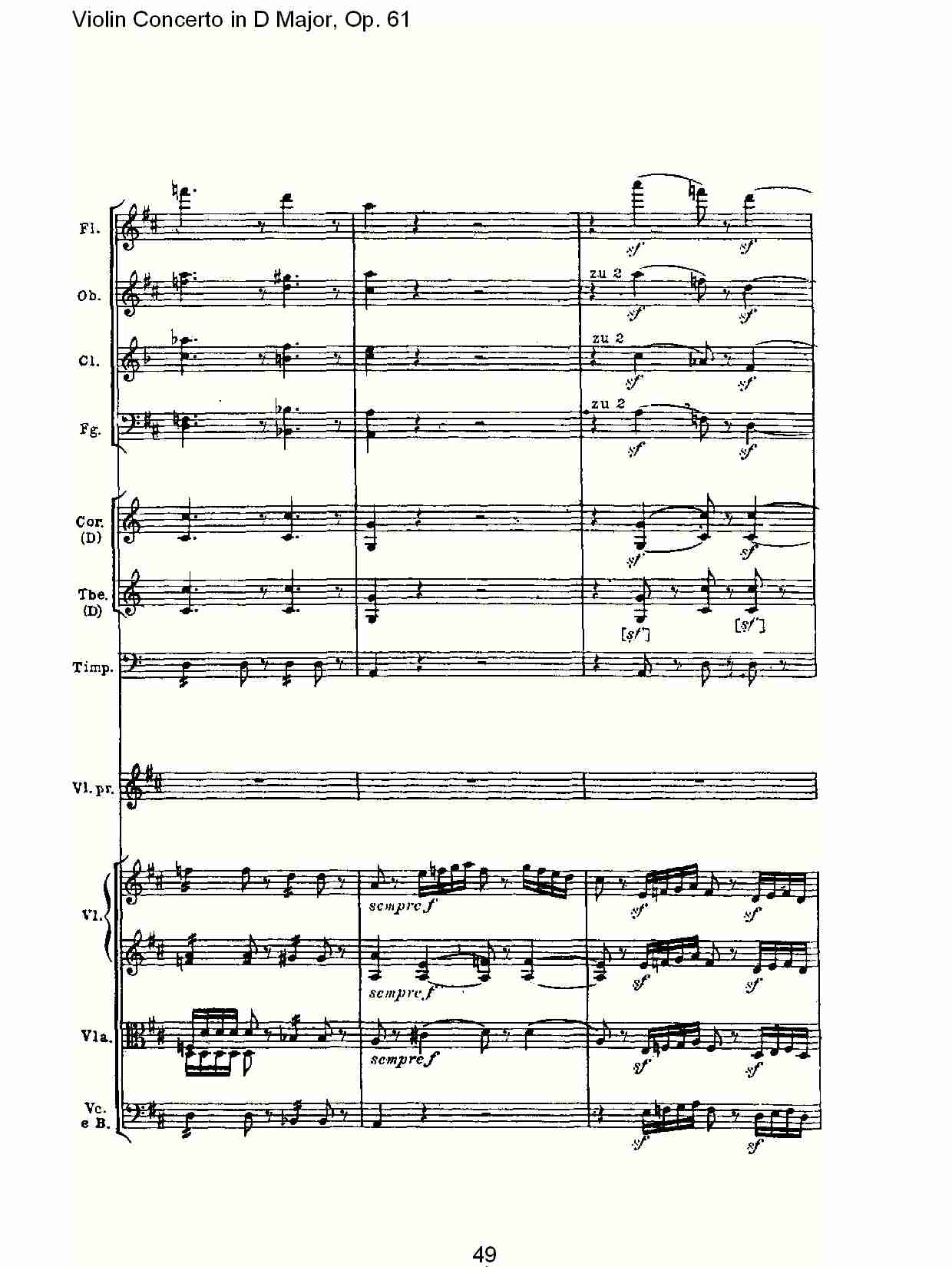 D大调小提琴协奏曲 Op.61第一乐章（五）总谱（图9）