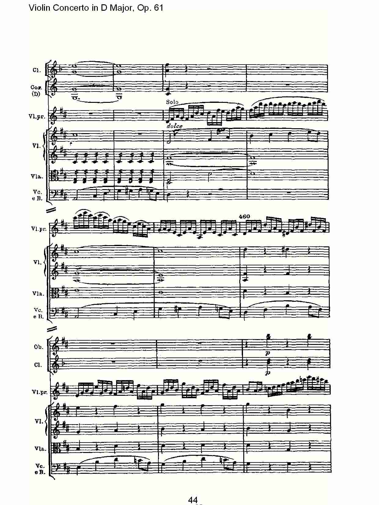 D大调小提琴协奏曲 Op.61第一乐章（五）总谱（图4）