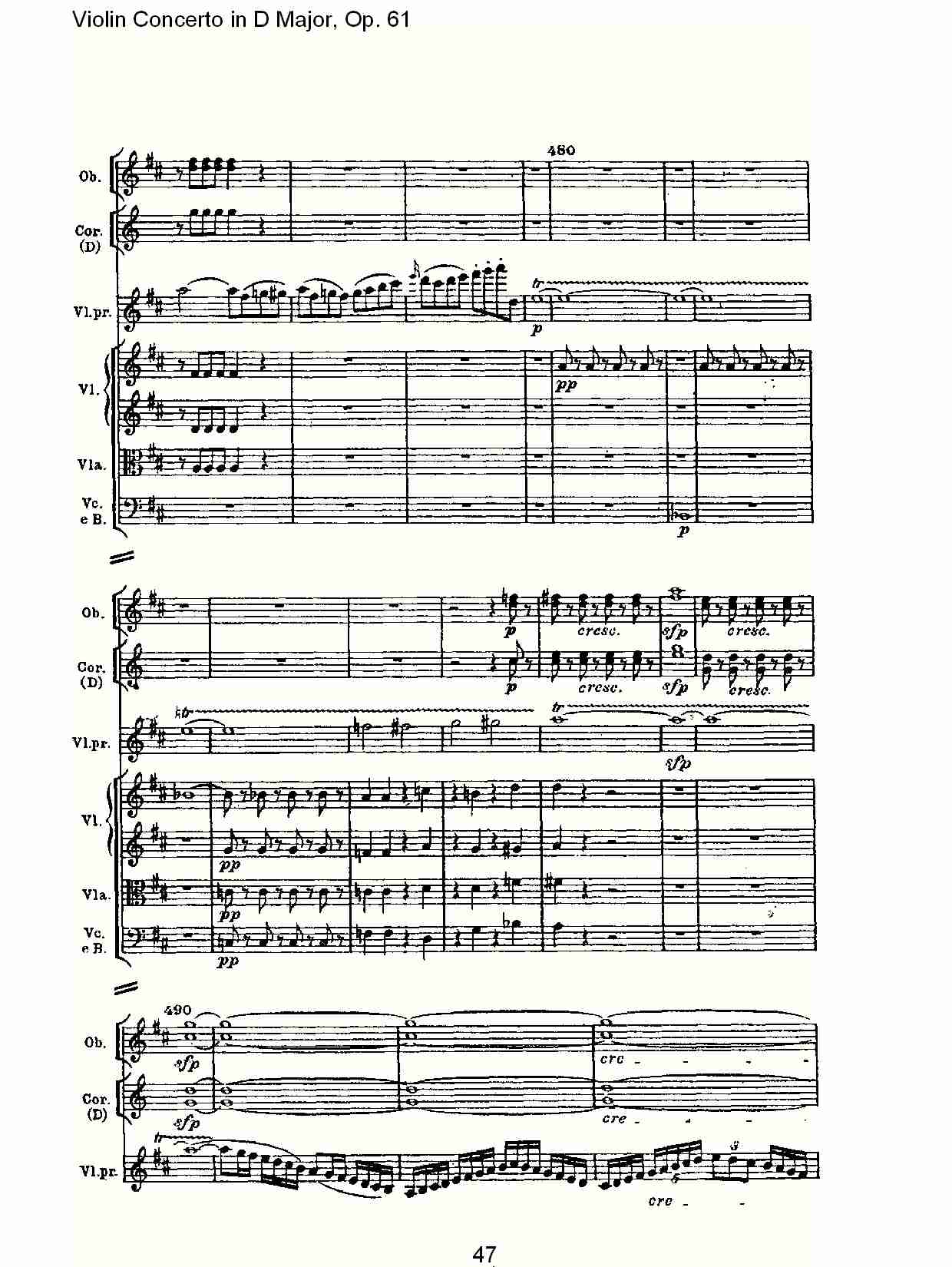 D大调小提琴协奏曲 Op.61第一乐章（五）总谱（图7）
