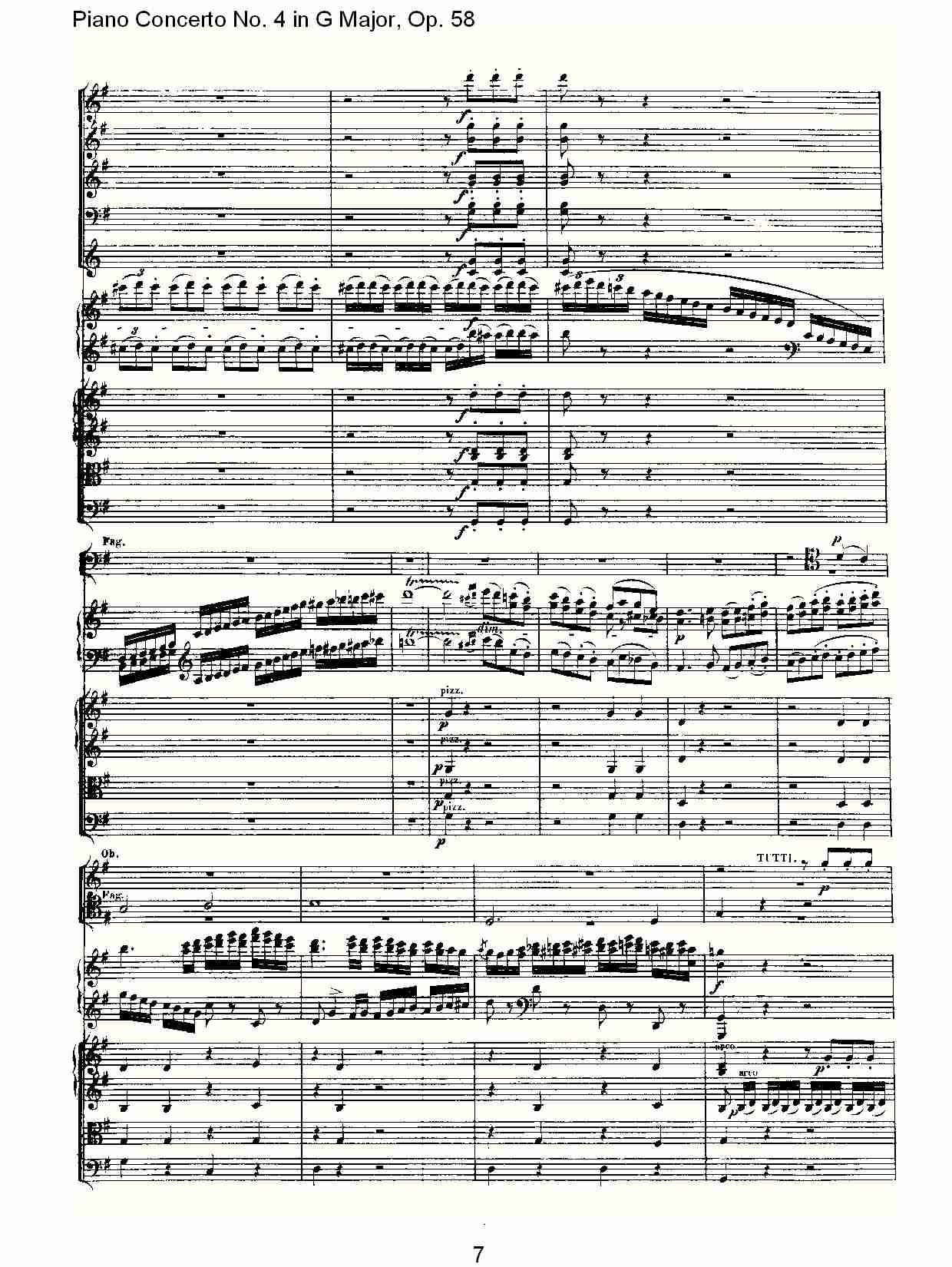 G大调钢琴第四协奏曲 Op.58第一乐章（一）总谱（图7）