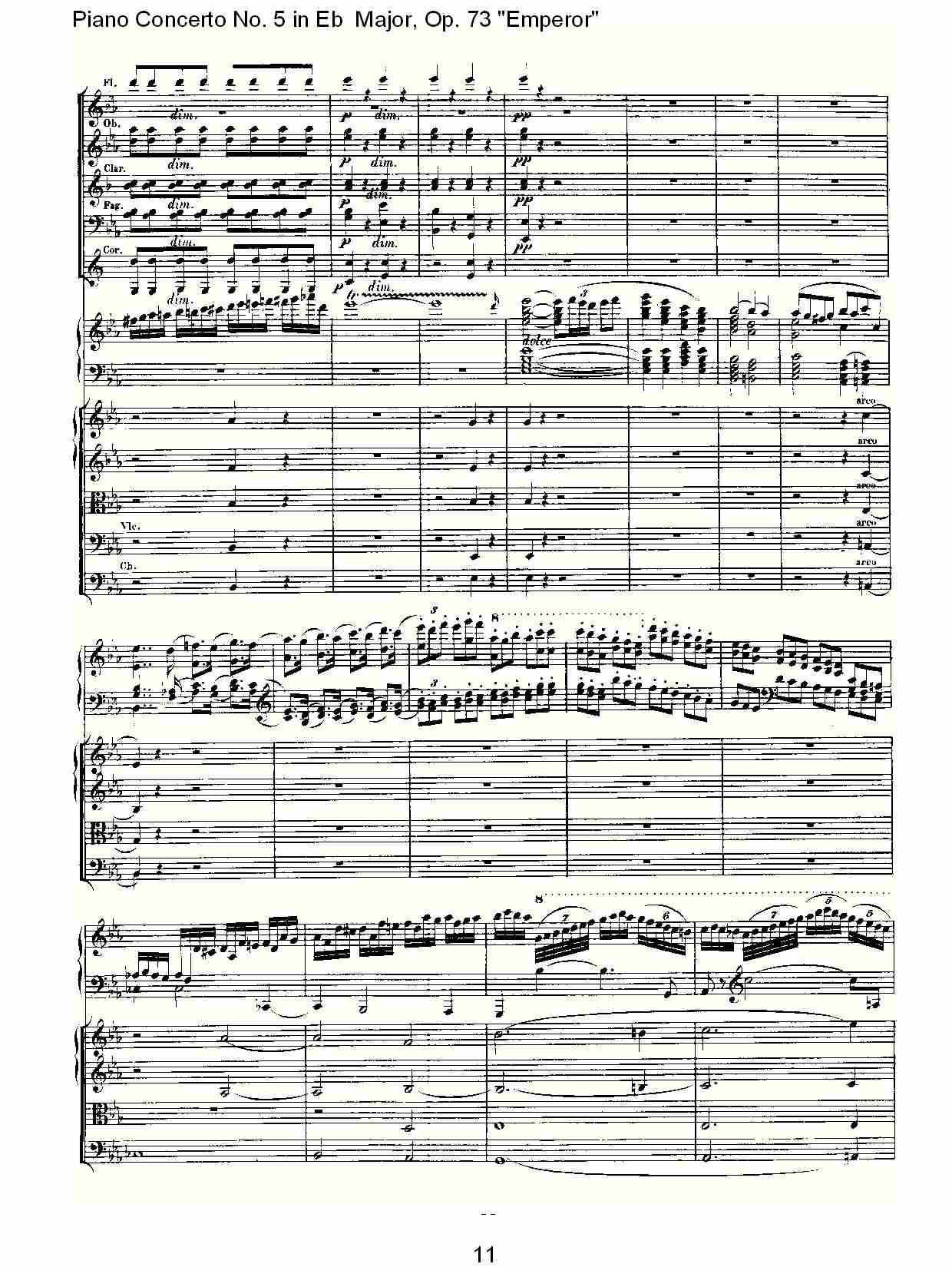Eb大调钢琴第五协奏曲 Op.73“皇帝”第一乐章(二)总谱（图1）
