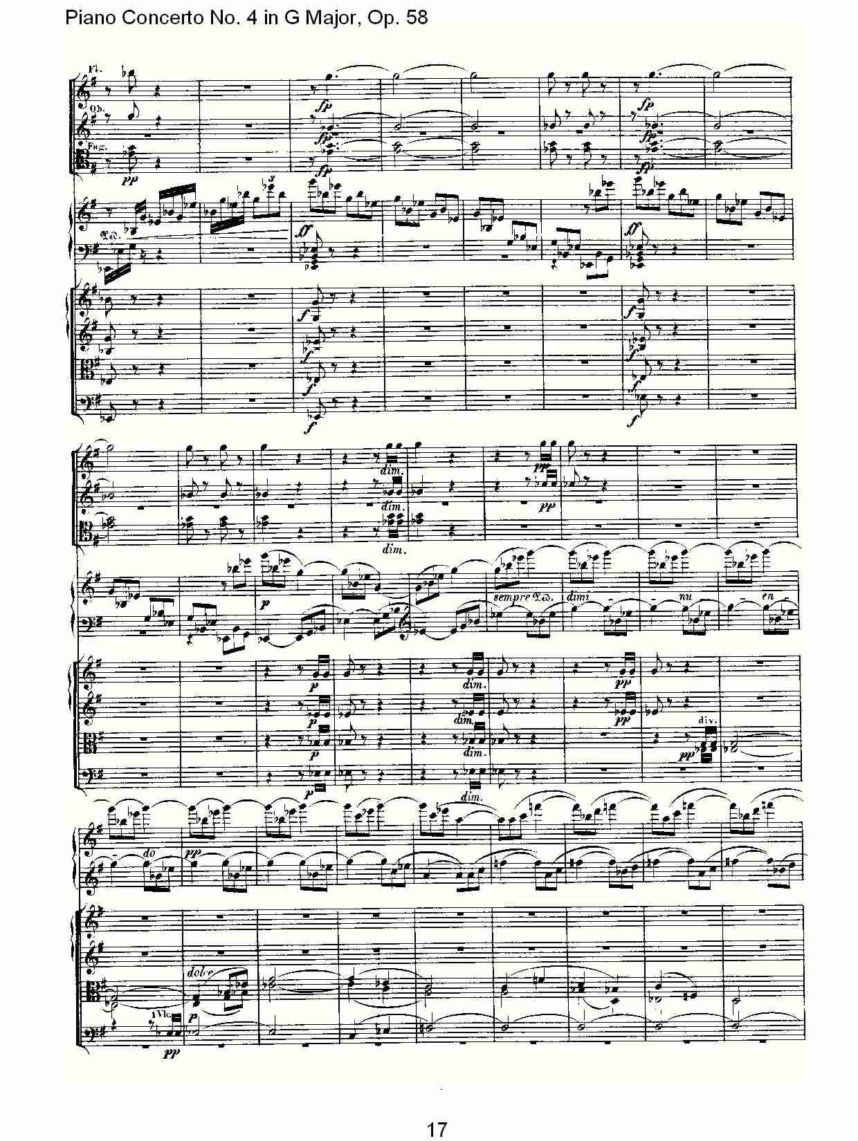 Ｇ大调钢琴第四协奏曲 Op.58第三乐章（二）总谱（图7）