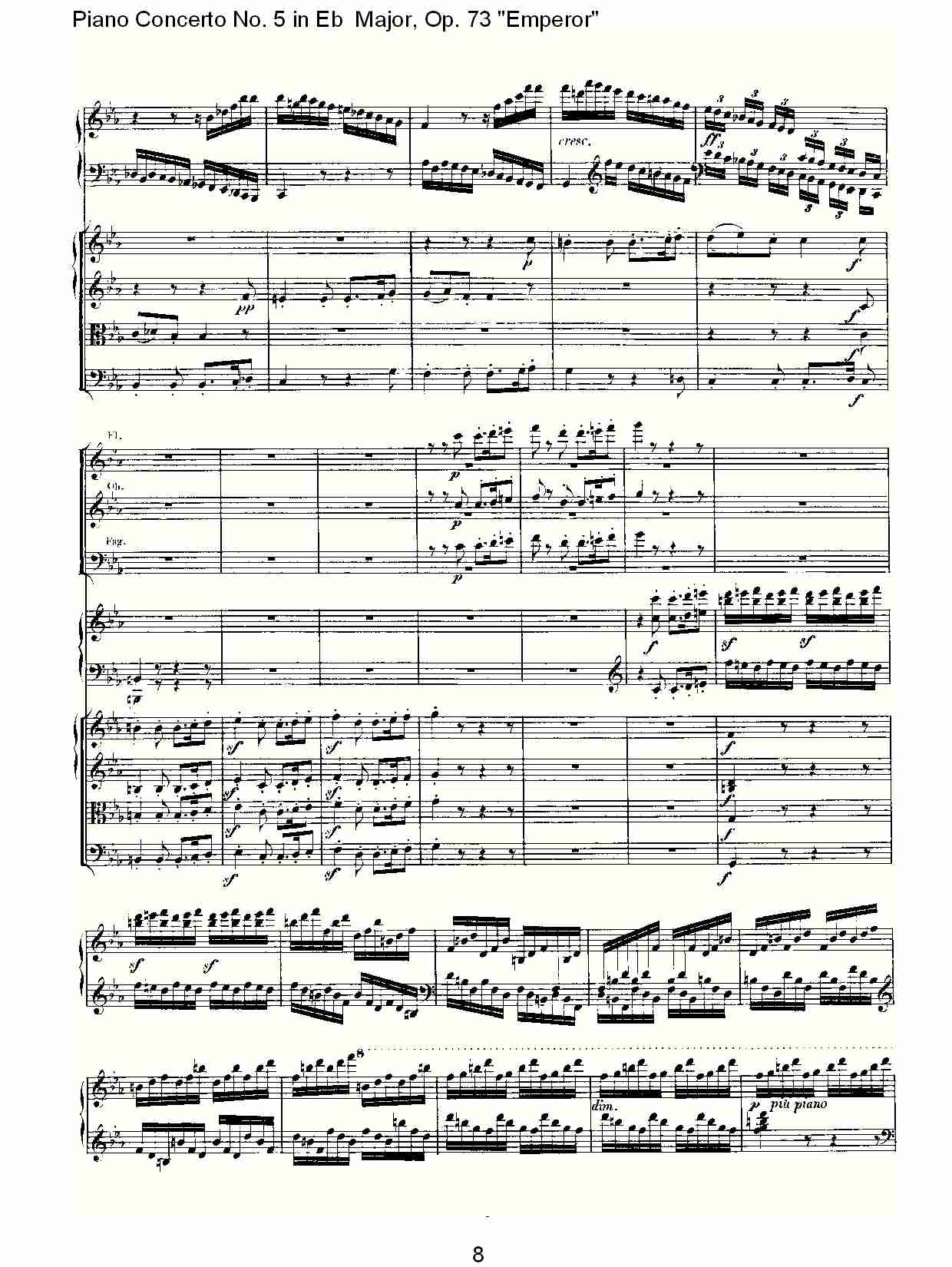 Eb大调钢琴第五协奏曲 Op.73“皇帝”第三乐章(一)总谱（图8）