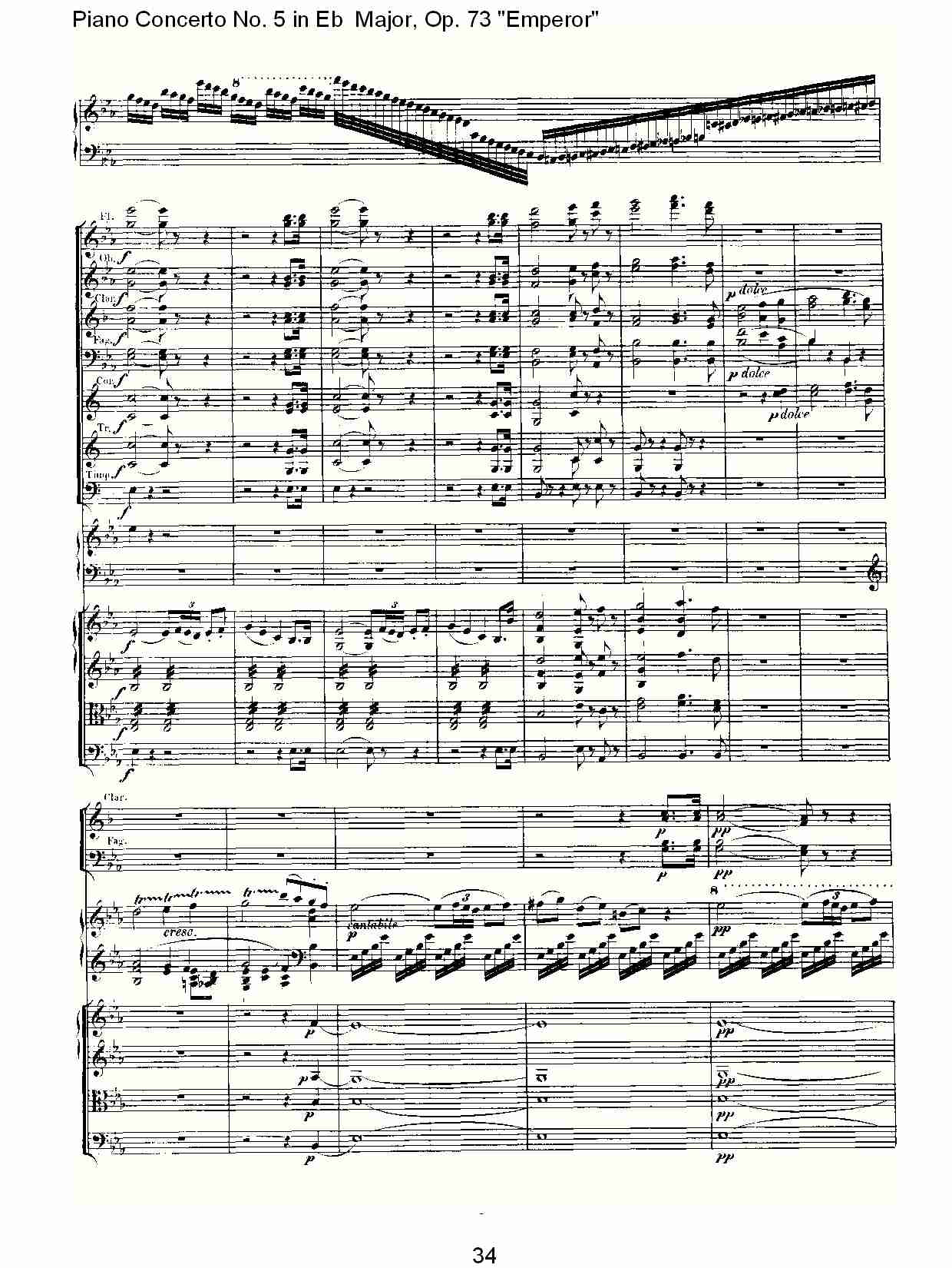 Eb大调钢琴第五协奏曲 Op.73“皇帝”第一乐章(四)总谱（图4）