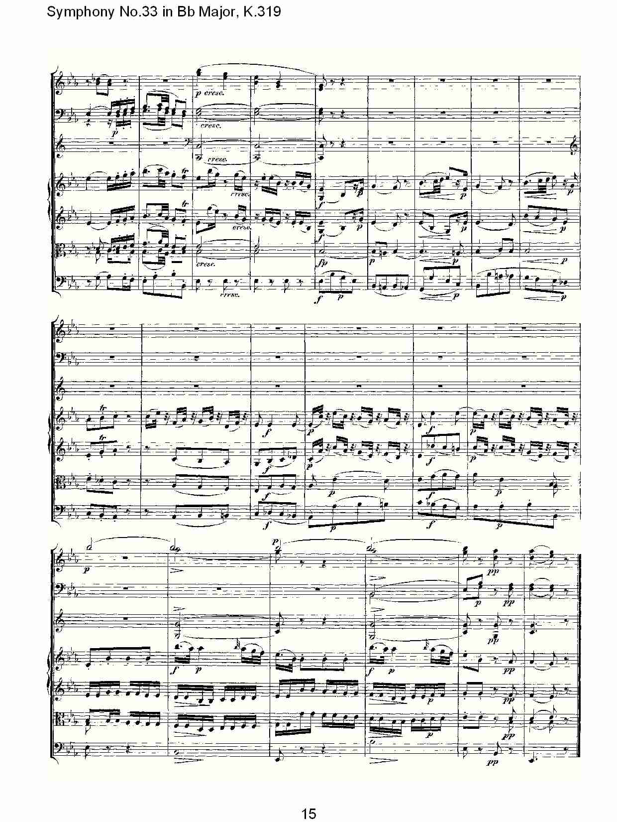 (Bb大调第三十三交响曲K.319)（三）总谱（图5）