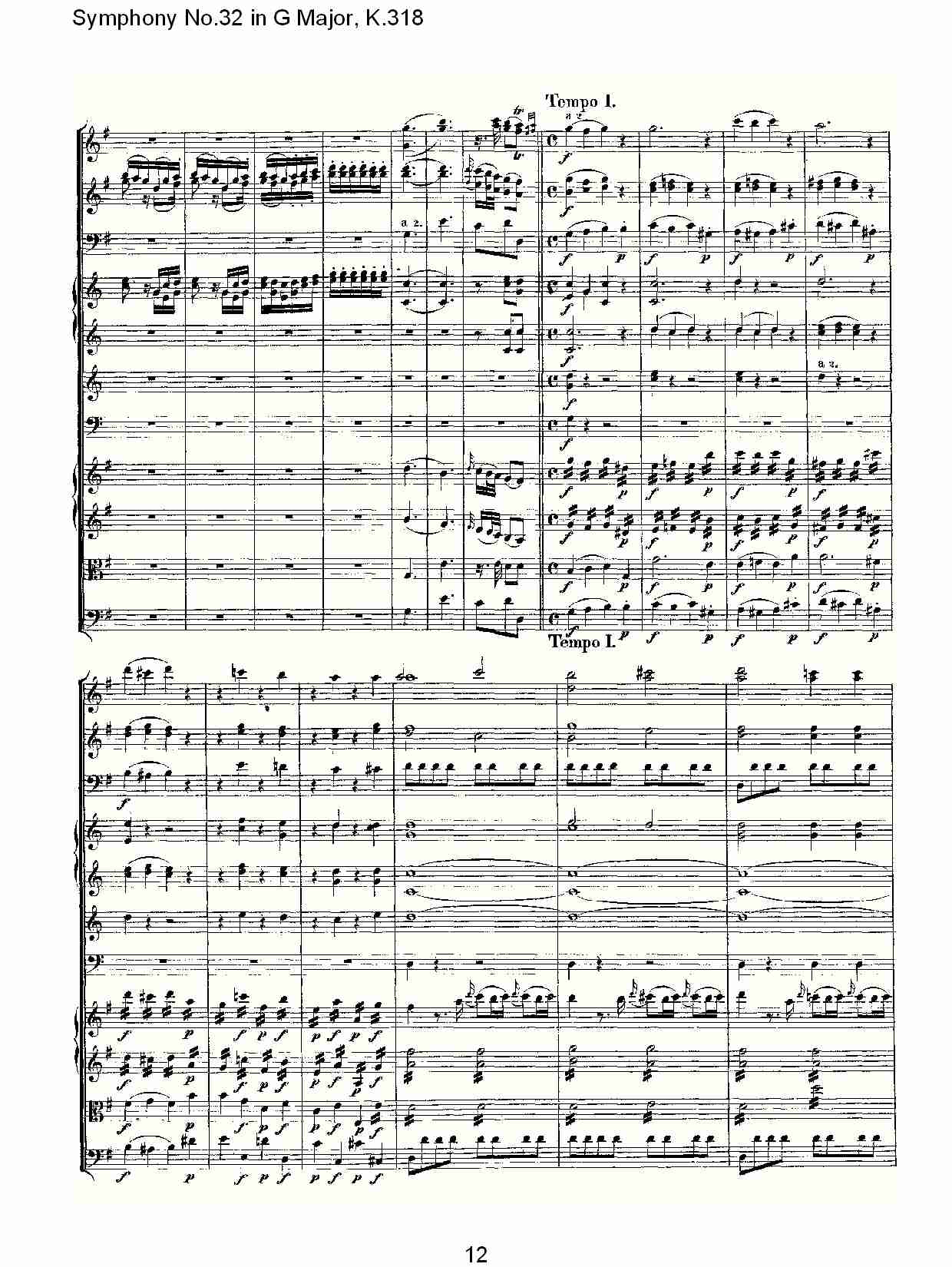 (G大调第三十二交响曲K.318)（三）总谱（图2）