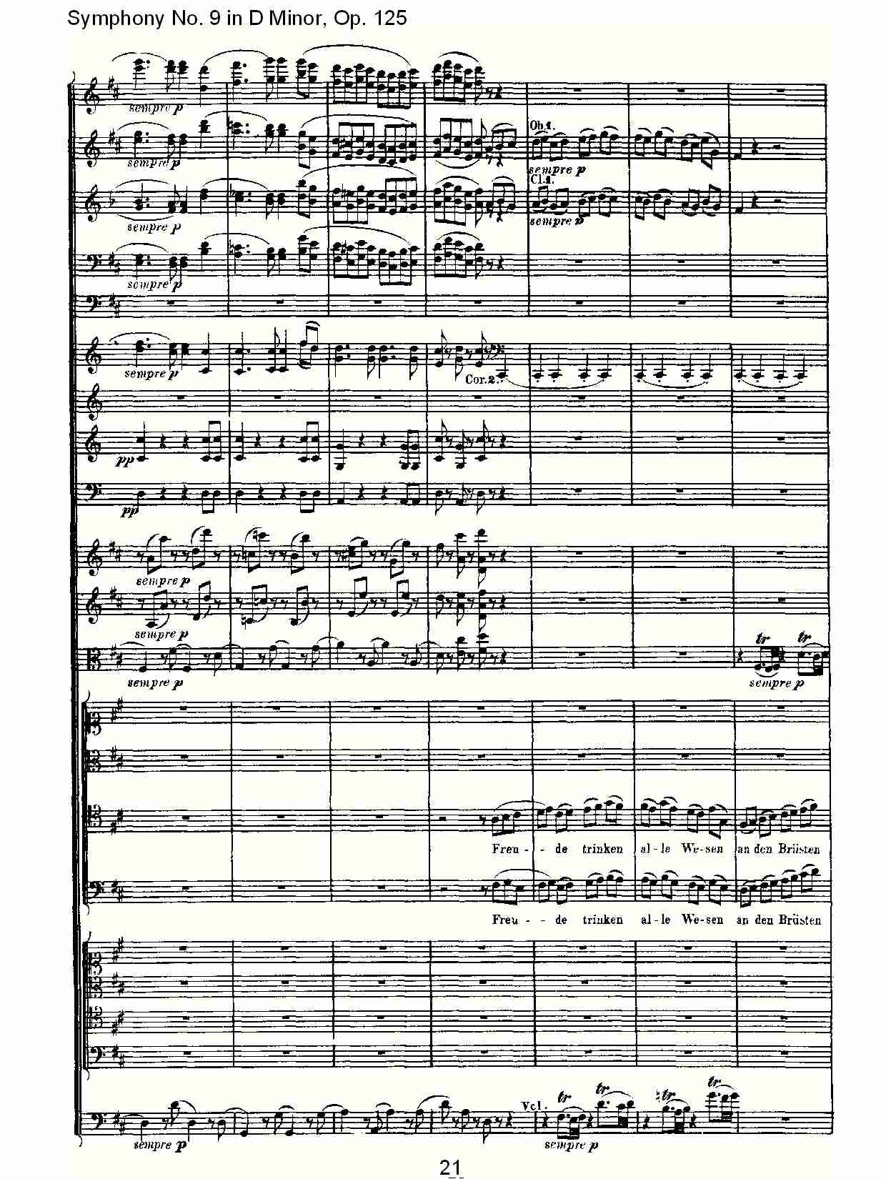 （D小调第九交响曲 Op.125）第四乐章（五）总谱（图1）