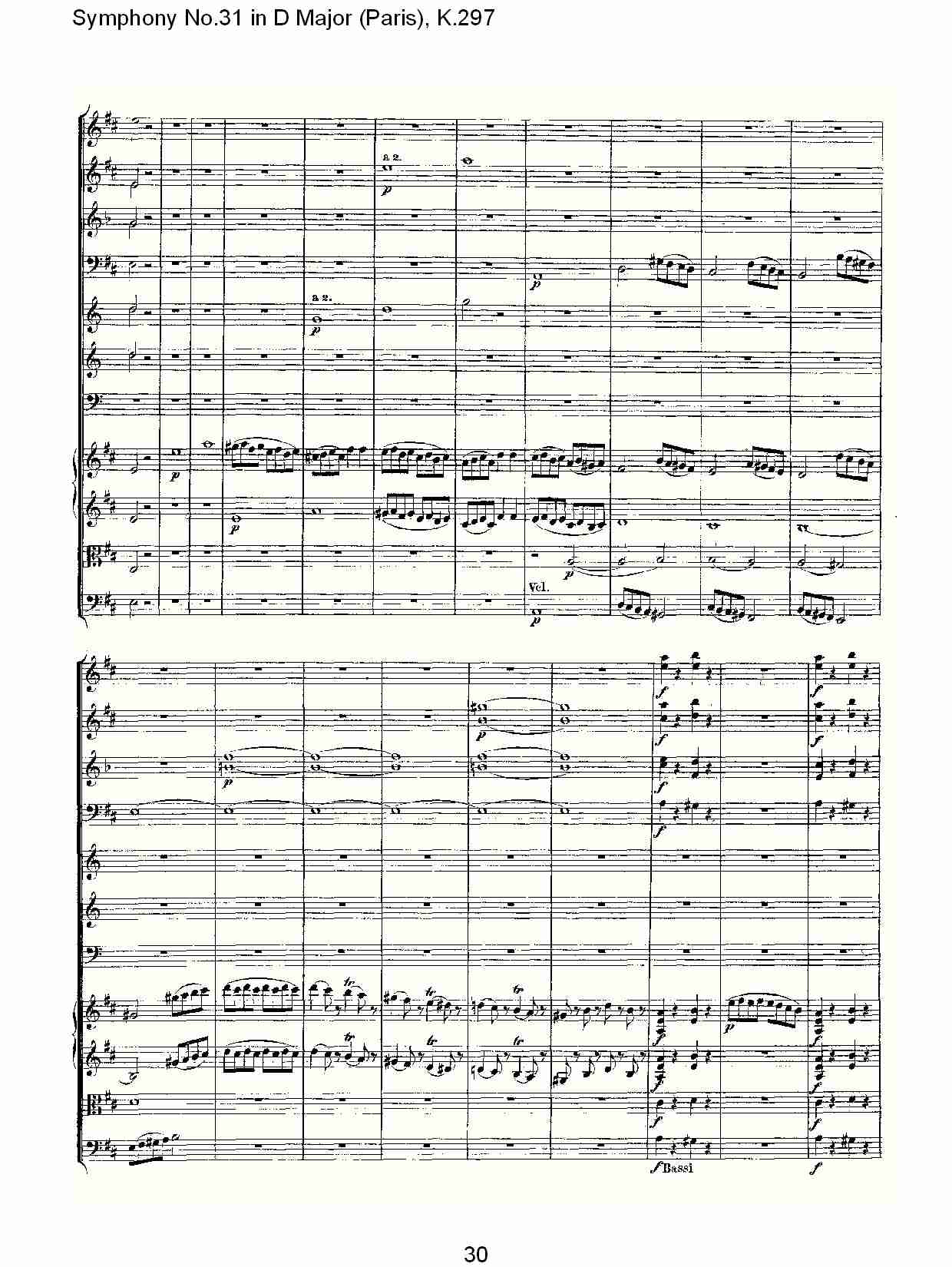 (D大调第三十一交响曲“巴黎”K.297)（六）总谱（图5）