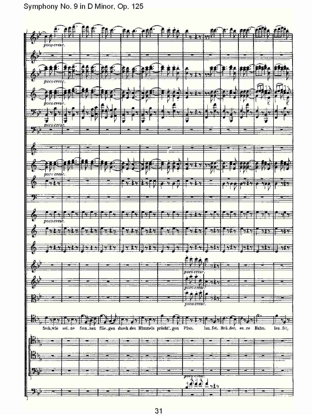 （D小调第九交响曲 Op.125）第四乐章（七）总谱（图1）