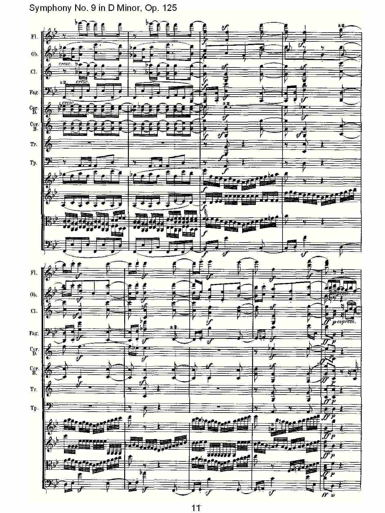 （D小调第九交响曲 Op.125）第一乐章（三）总谱（图1）