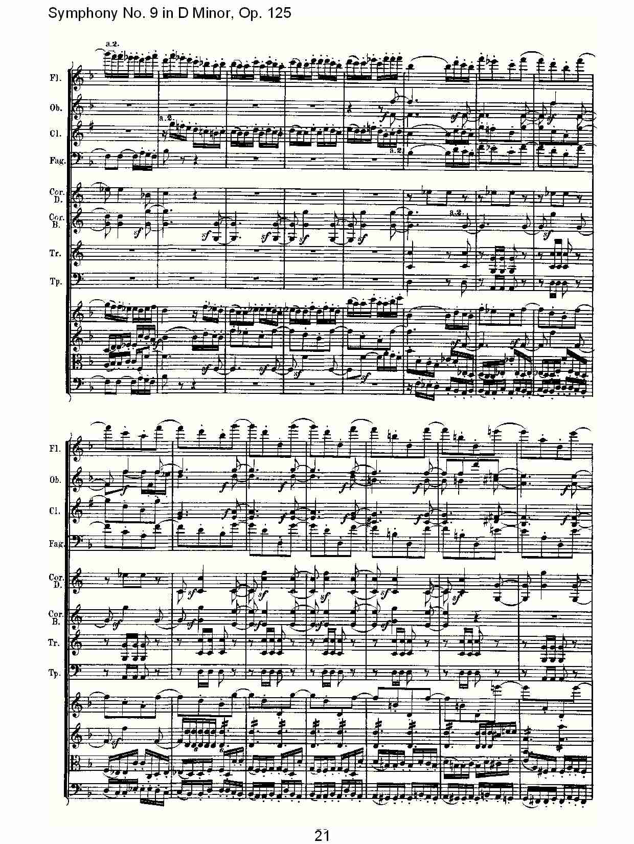 （D小调第九交响曲 Op.125）第一乐章（五）总谱（图1）