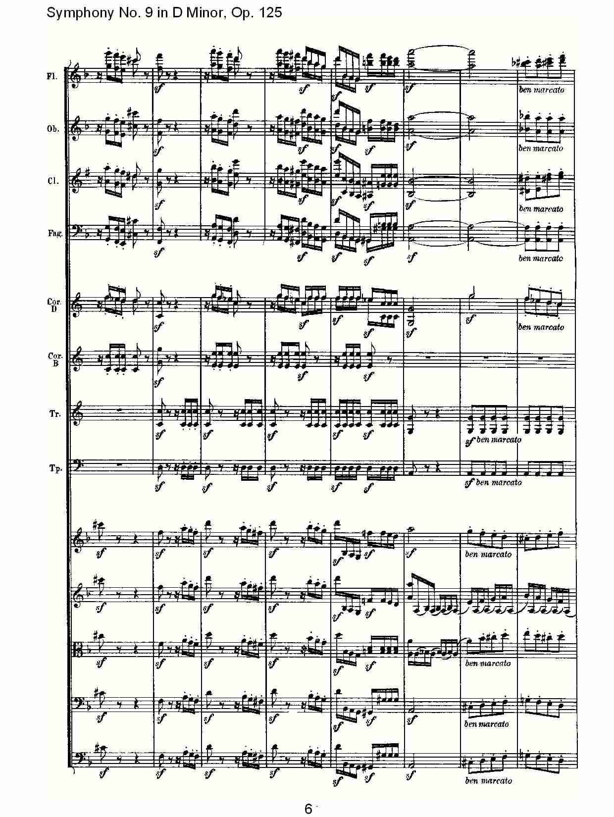 （D小调第九交响曲 Op.125）第一乐章（二）总谱（图1）