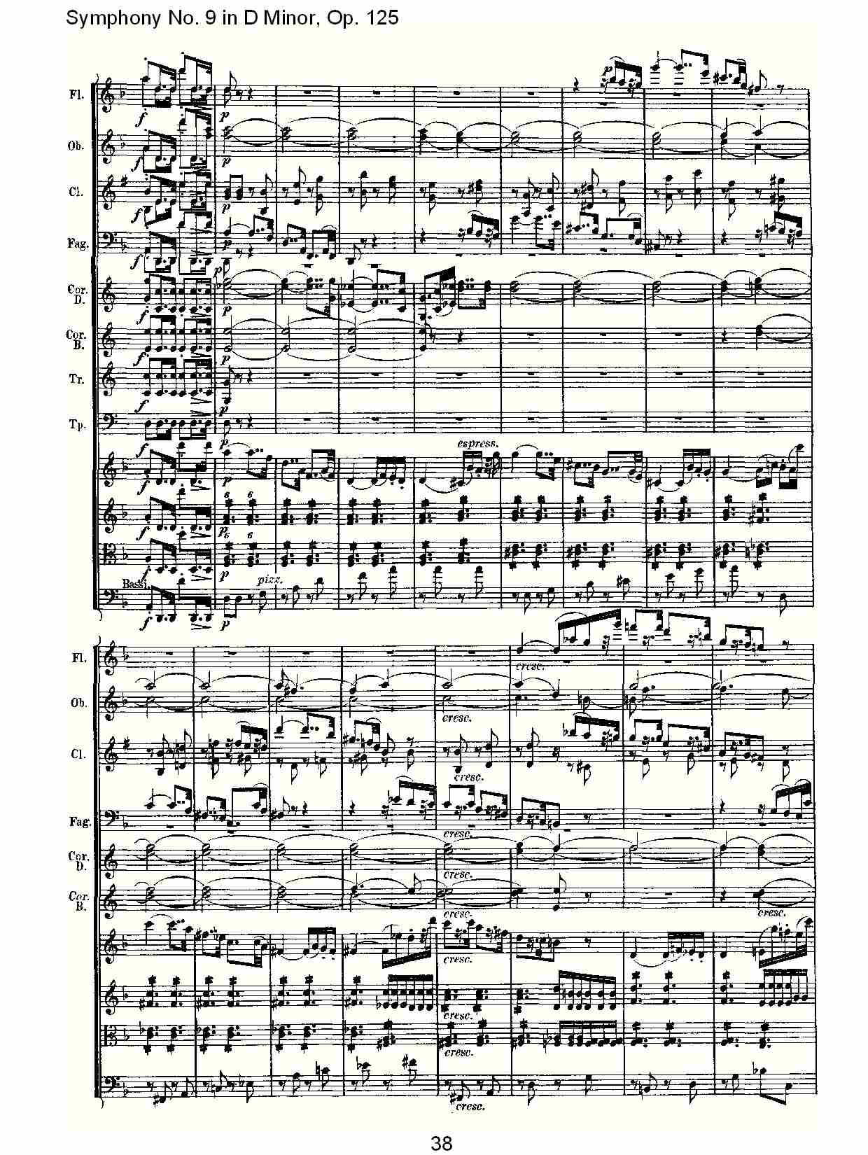 （D小调第九交响曲 Op.125）第一乐章（八）总谱（图3）