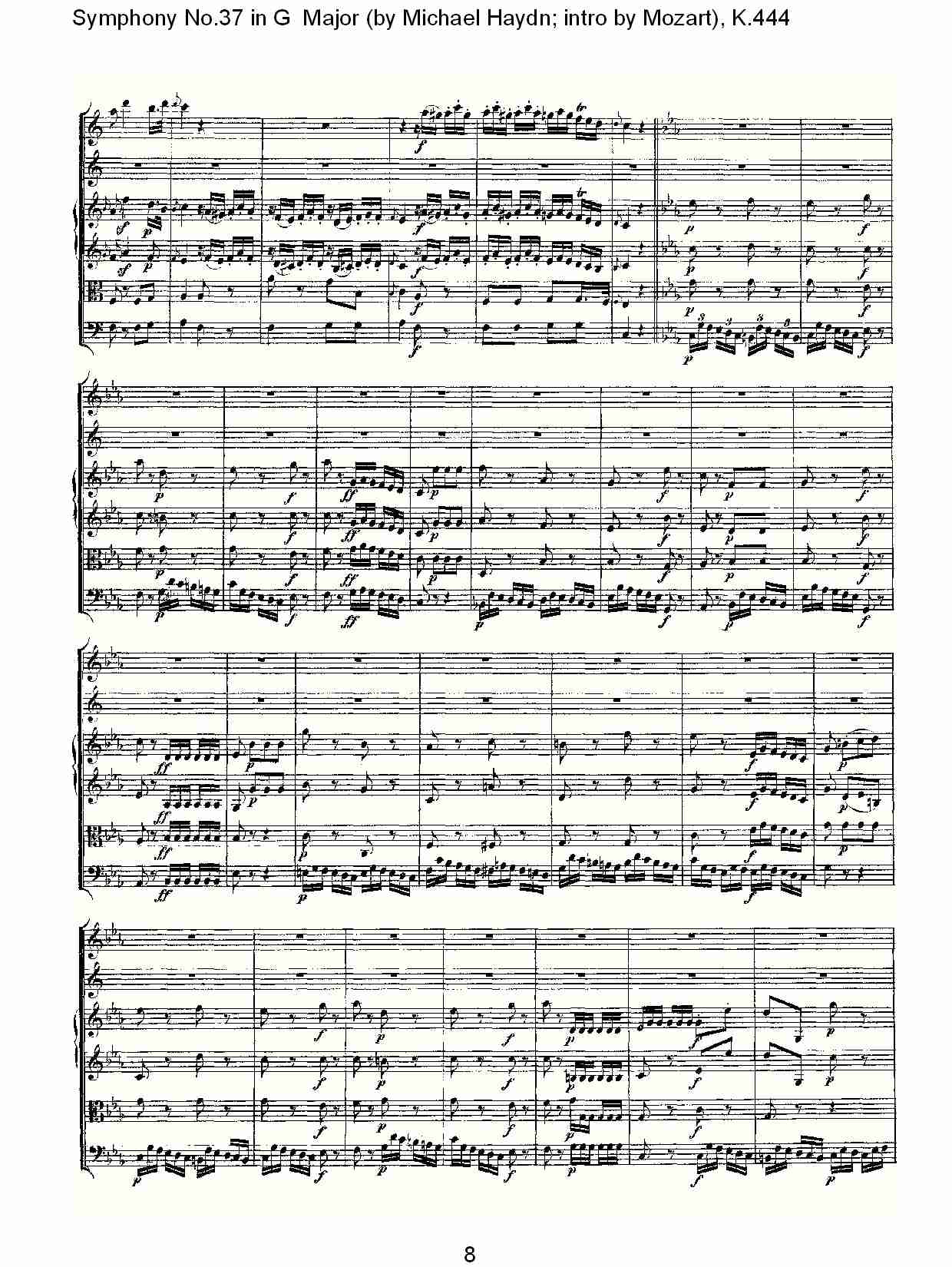 G大调第三十七交响曲K.444 二）总谱（图3）