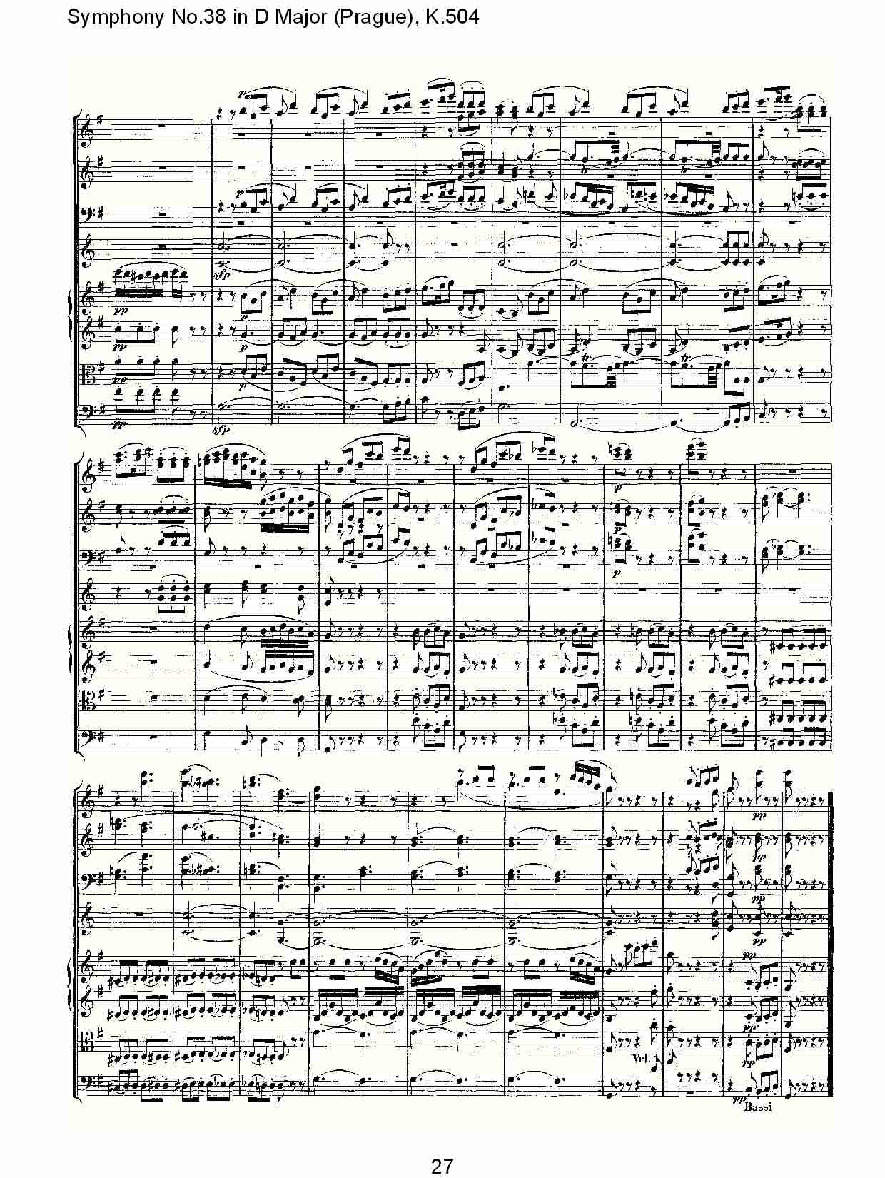 D大调第三十八交响曲K.504 （六）总谱（图2）