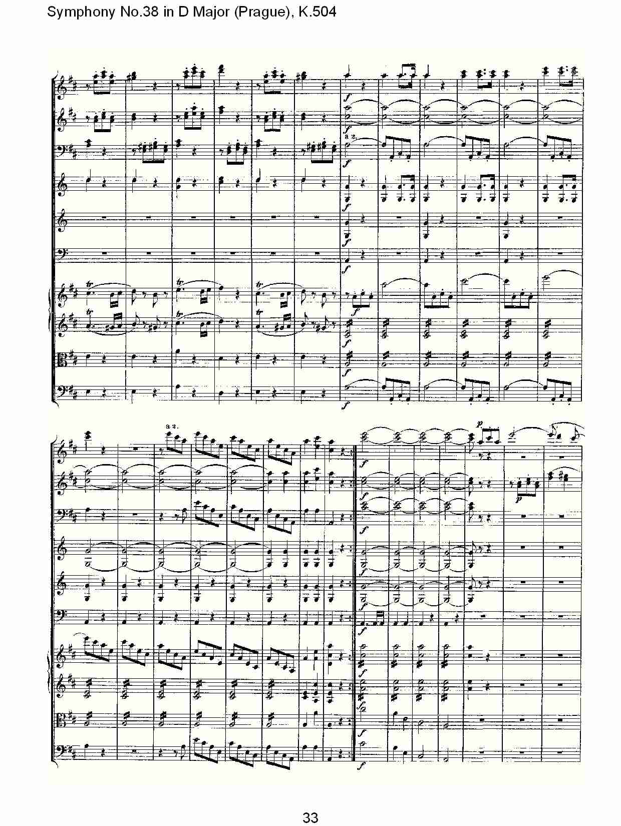 D大调第三十八交响曲K.504 （七）总谱（图3）