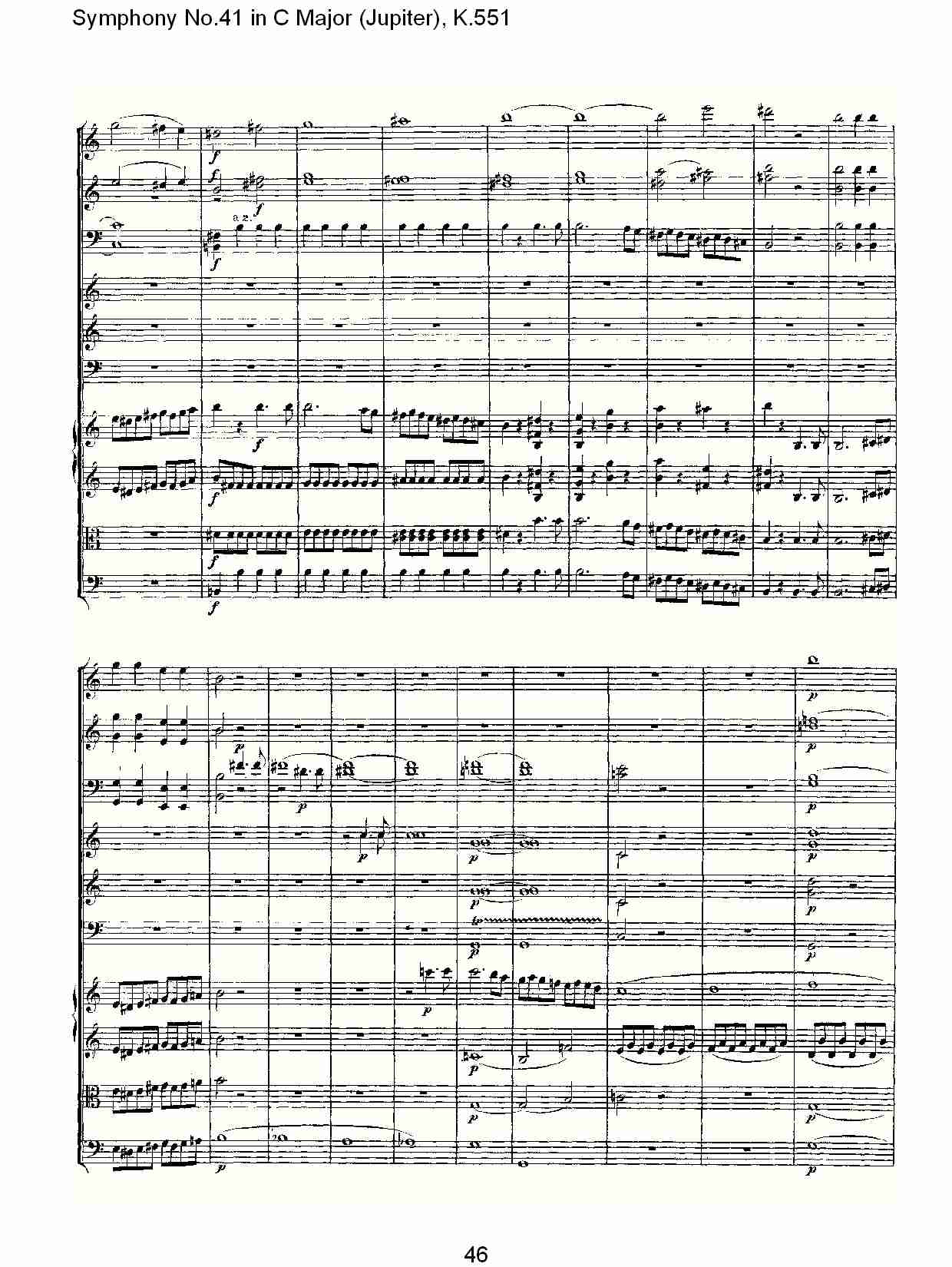 C大调第四十一交响曲K.551 （十）总谱（图1）