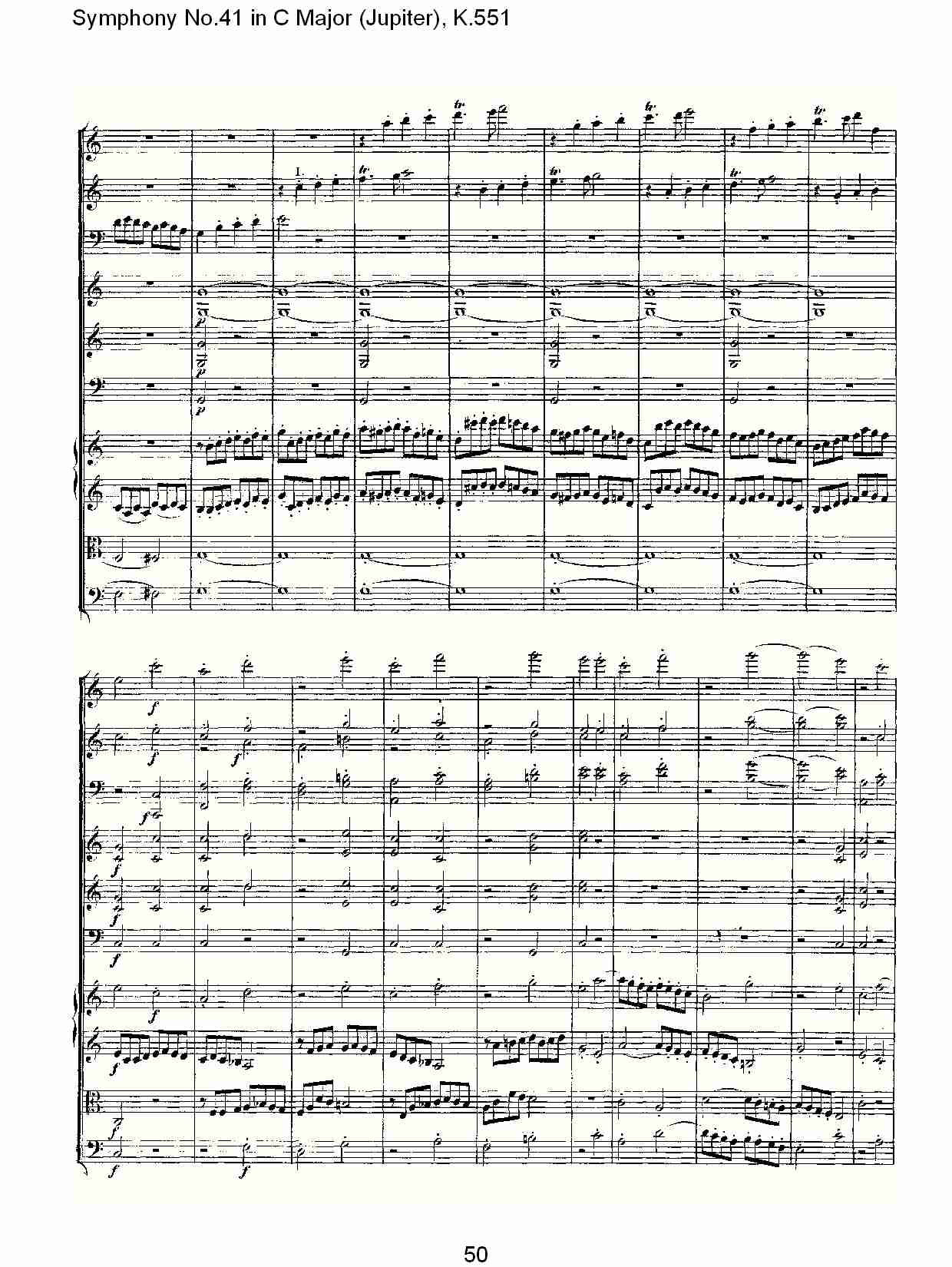 C大调第四十一交响曲K.551 （十）总谱（图5）