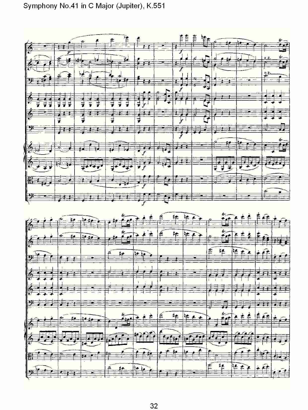 C大调第四十一交响曲K.551 （七）总谱（图2）