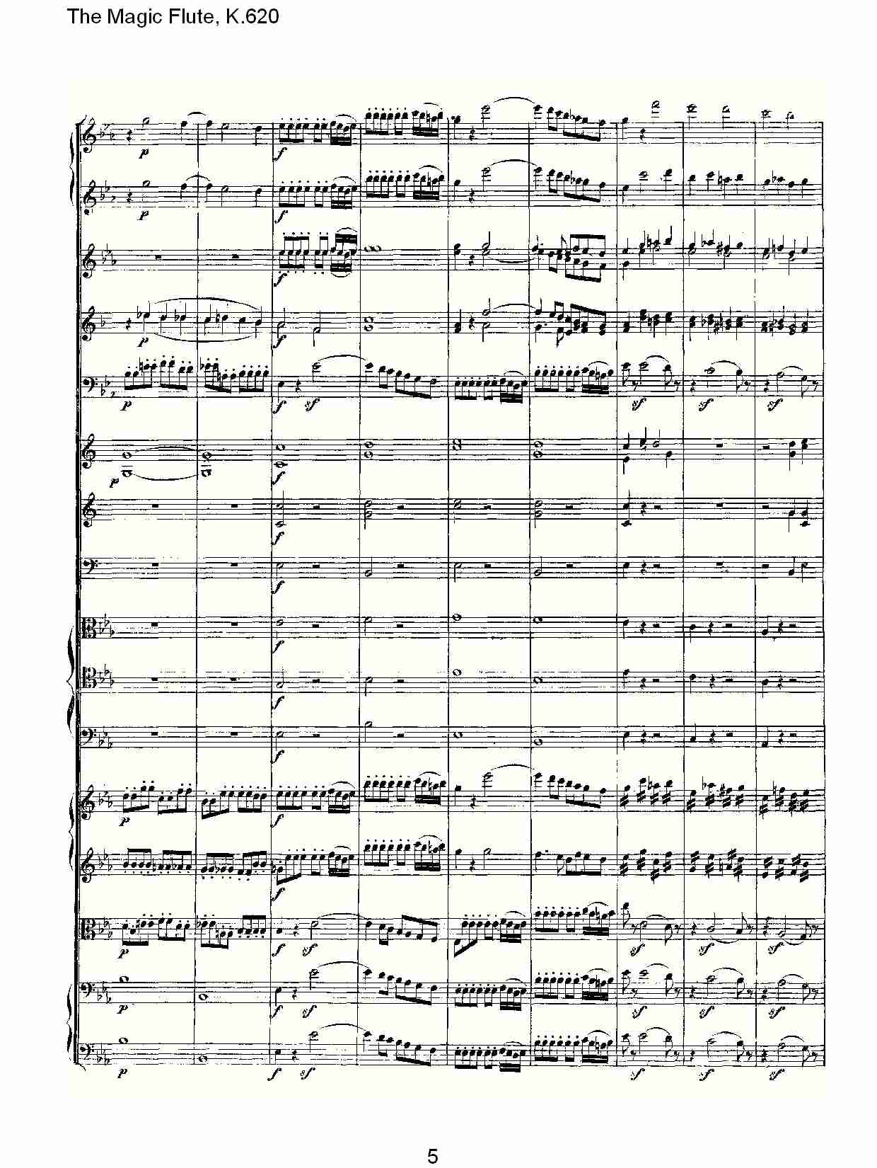 The Magic Flute, K.620 （一）总谱（图5）