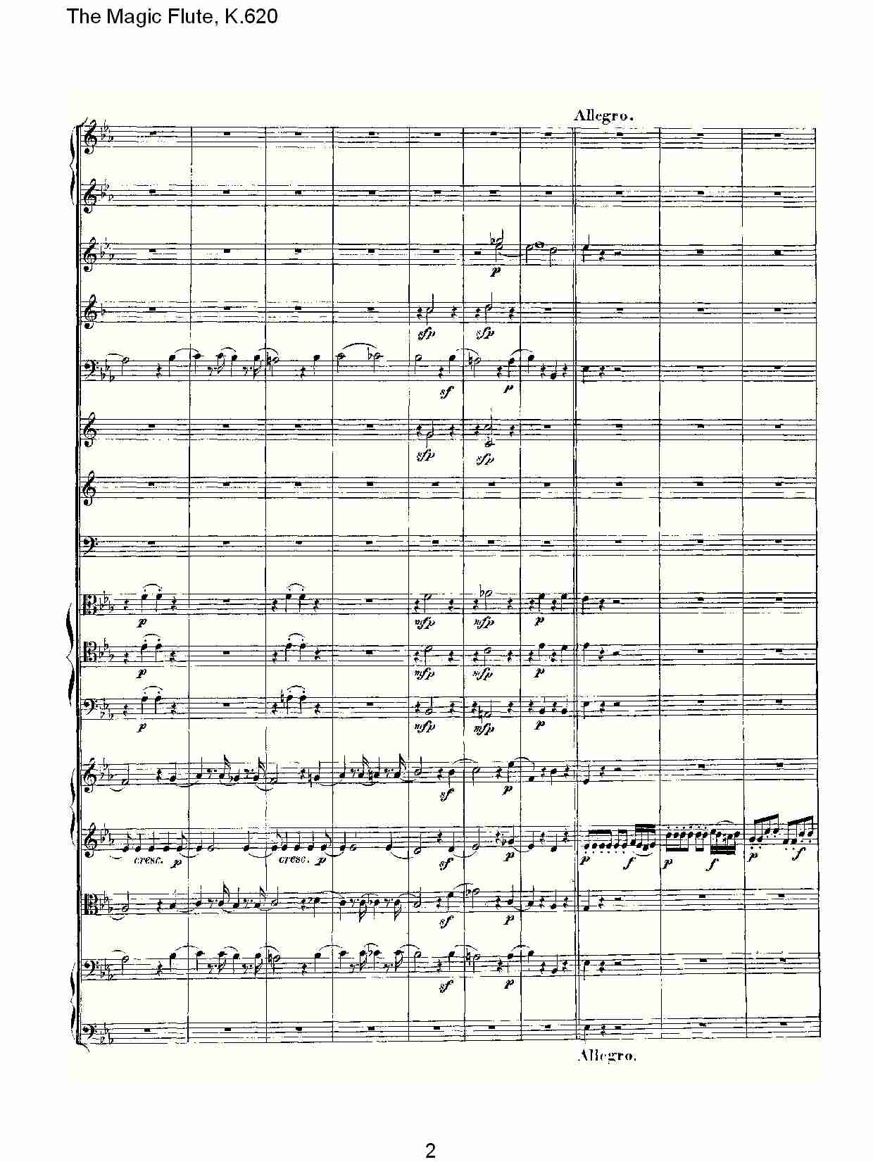 The Magic Flute, K.620 （一）总谱（图2）