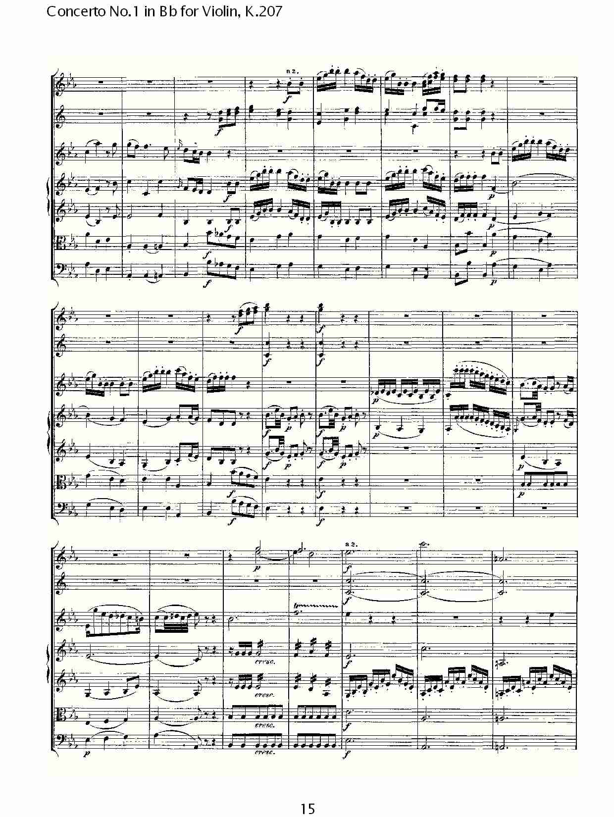 Bb调小提琴第一协奏曲, K.207 （三）总谱（图5）