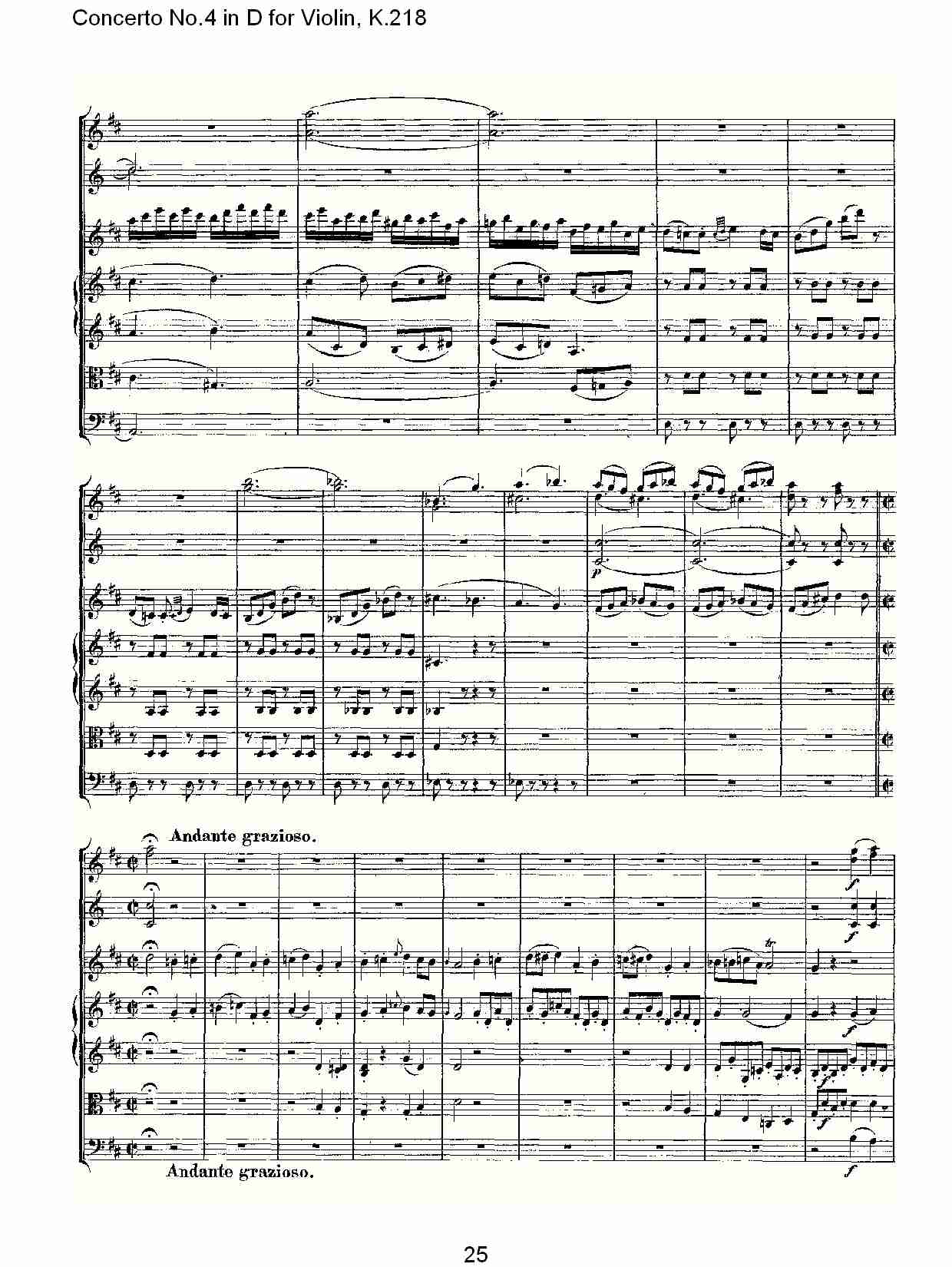 D调小提琴第四协奏曲, K.218（五）总谱（图5）