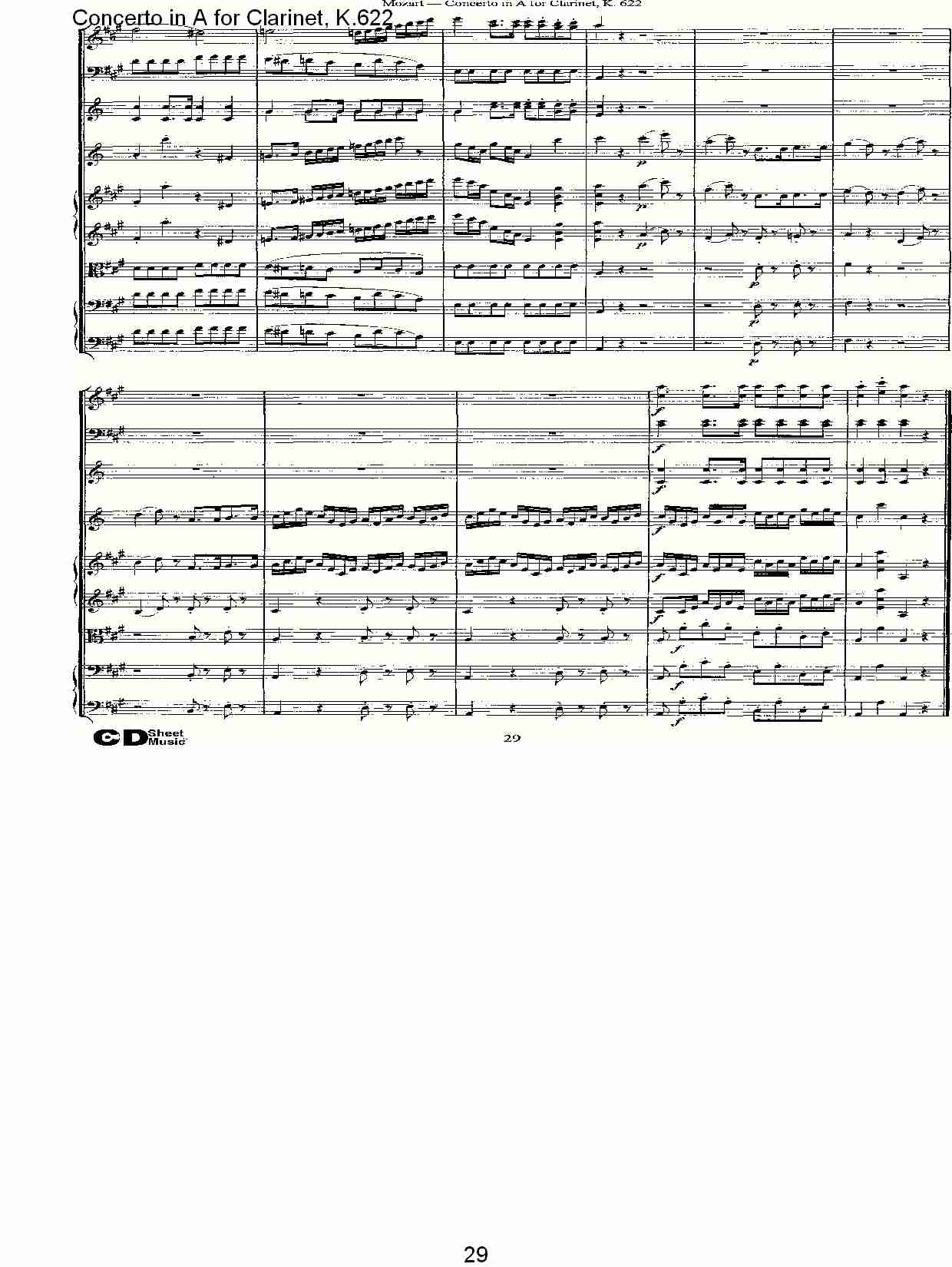A调单簧管协奏曲, K.622（六）总谱（图5）