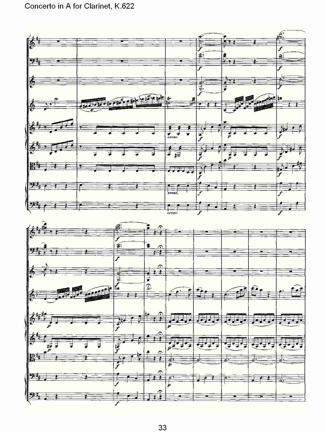 A调单簧管协奏曲, K.622（七）总谱（图3）