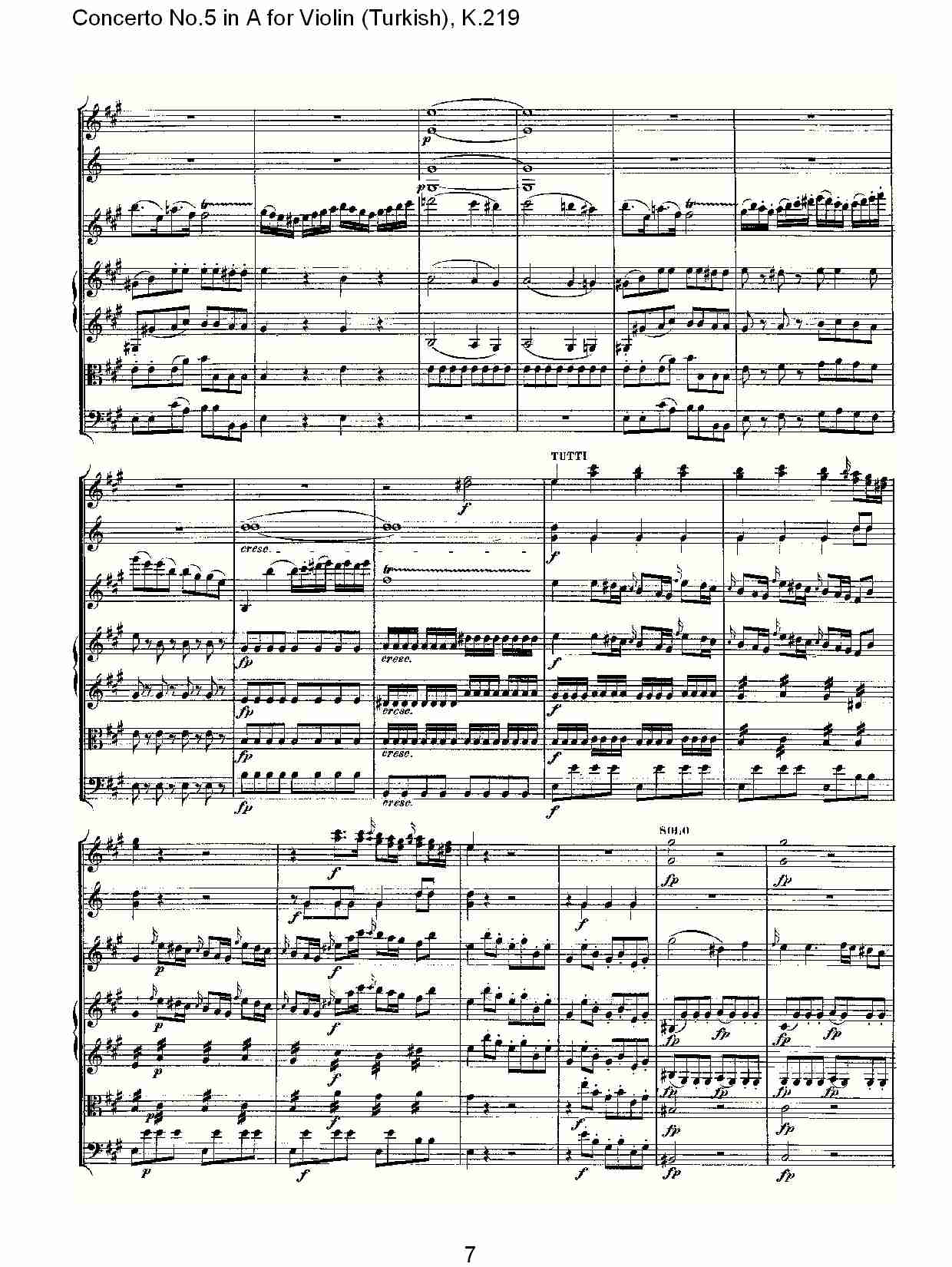A调小提琴第五协奏曲,（土耳其） K.219 （二）总谱（图2）