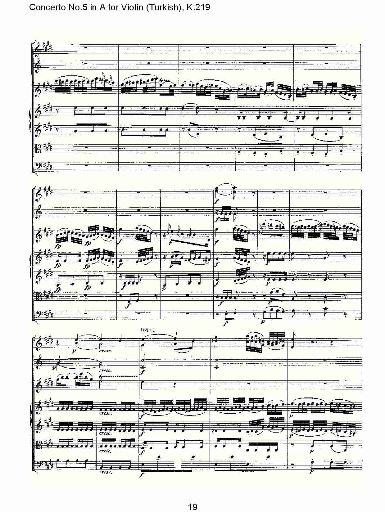 A调小提琴第五协奏曲,（土耳其） K.219 （四）总谱（图4）