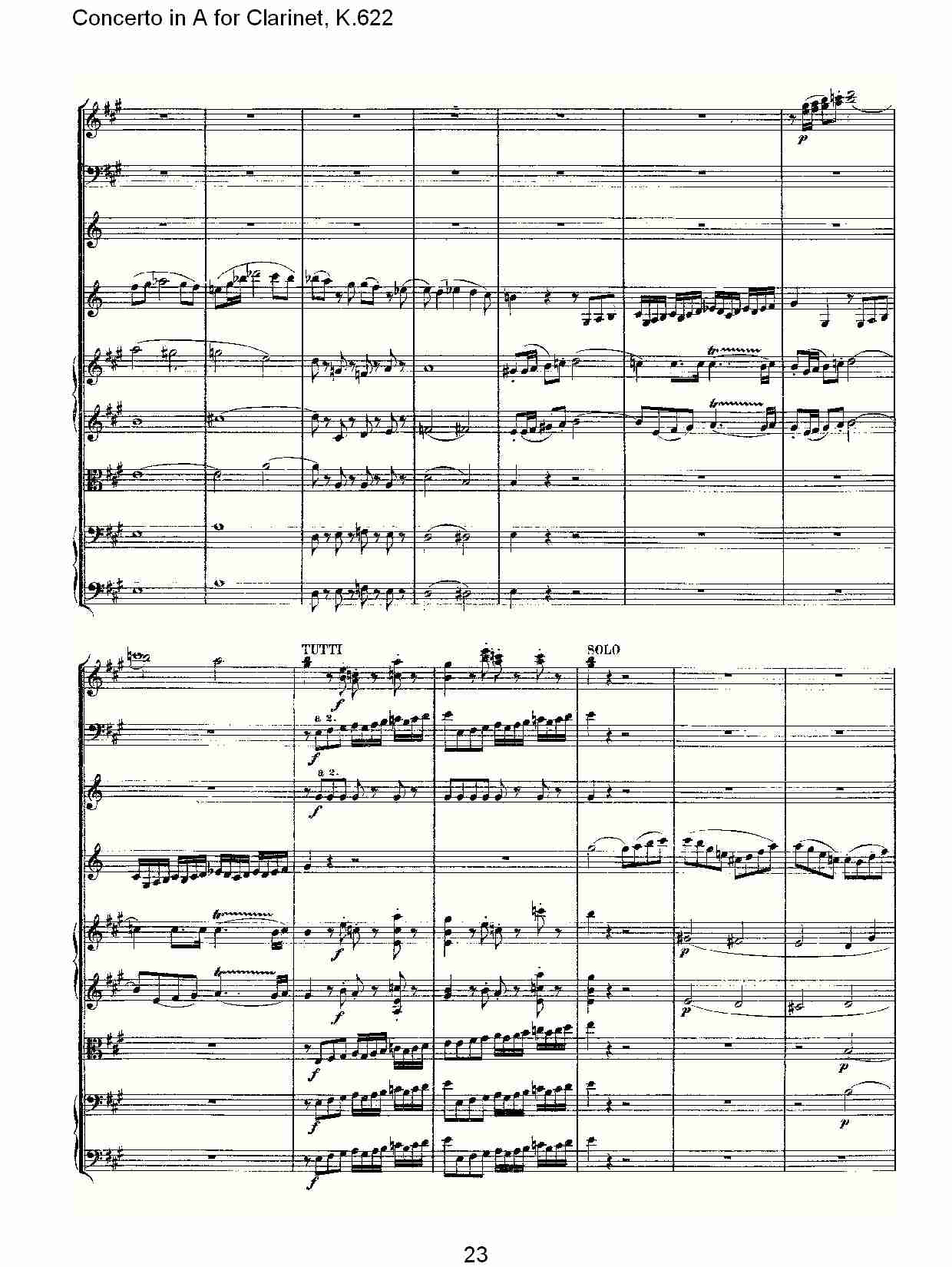 A调单簧管协奏曲, K.622（五）总谱（图3）