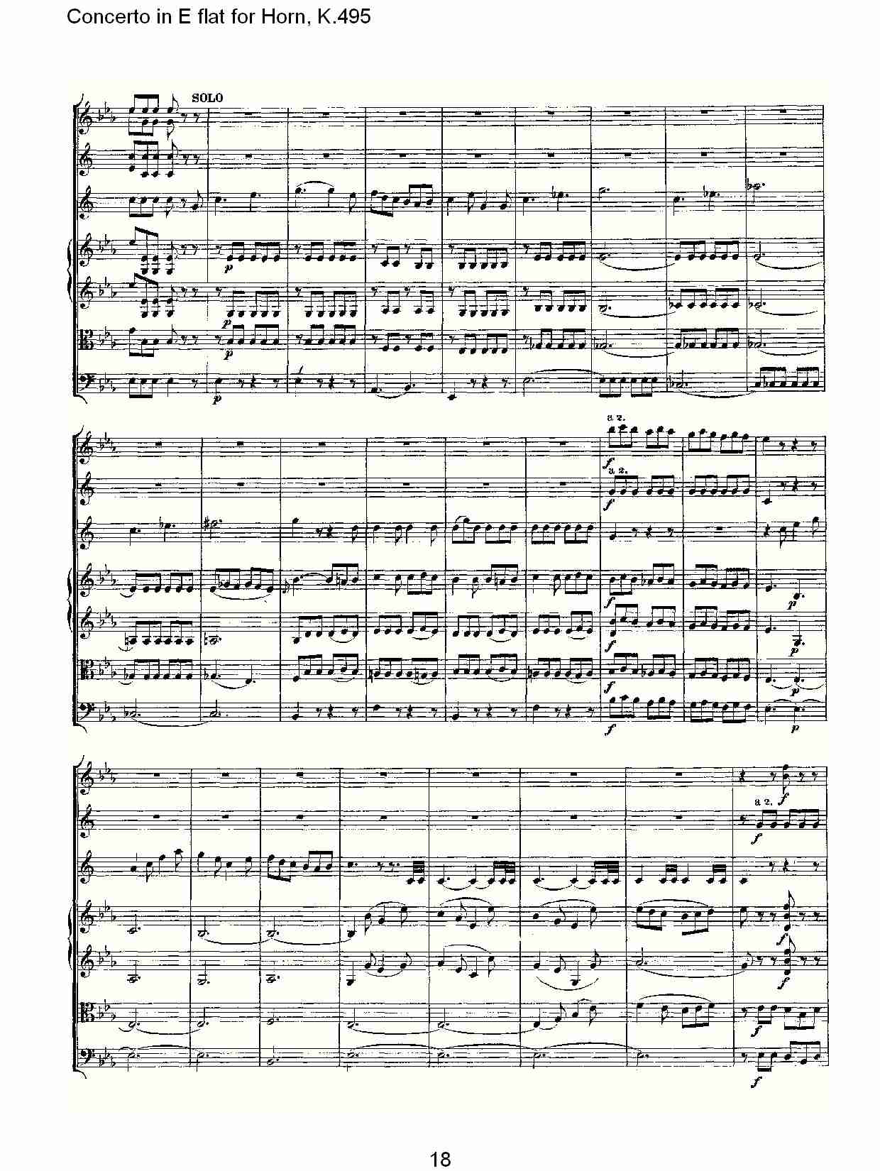 Eb调法国号协奏曲, K.495（四）总谱（图3）
