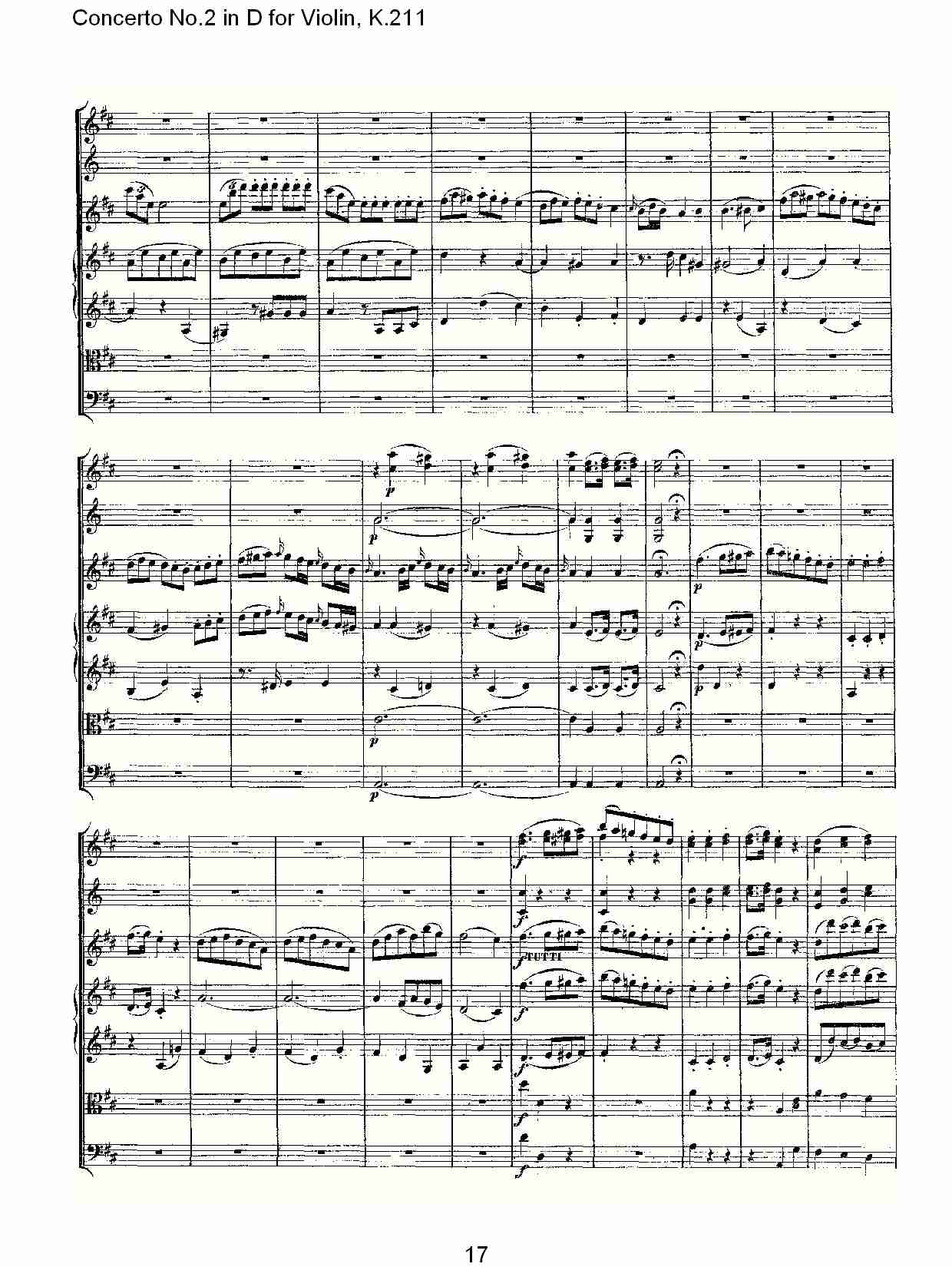D调小提琴第二协奏曲, K.211 （四）总谱（图2）