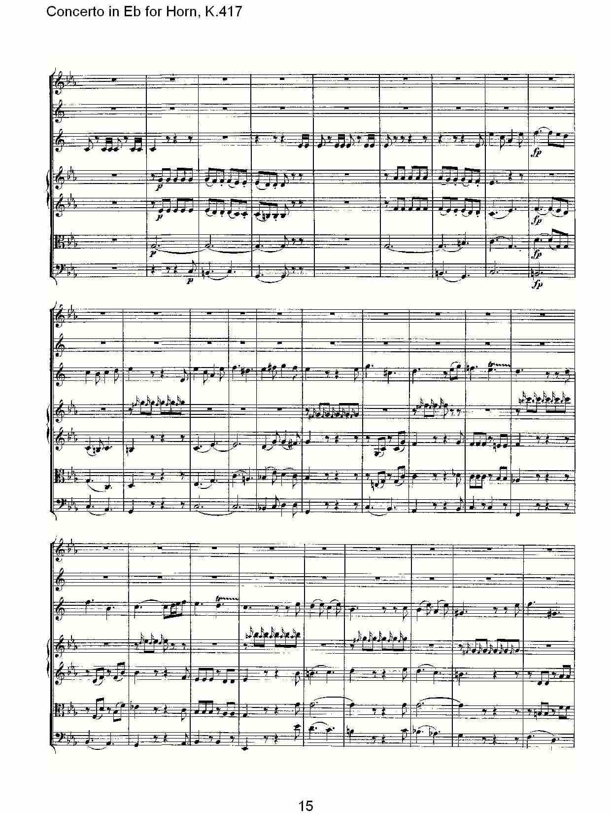 Eb调法国号协奏曲, K.417（三）总谱（图5）