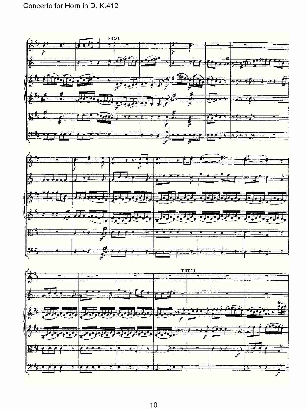 D调法国号协奏曲, K.412（二）总谱（图5）