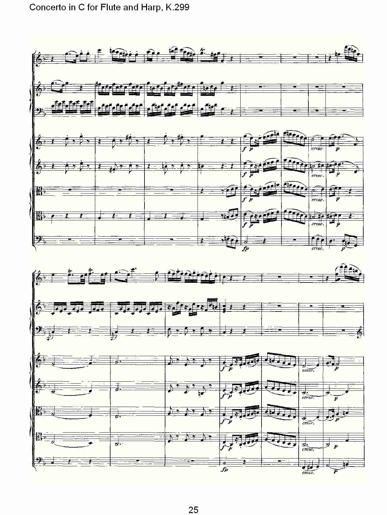 C调长笛与竖琴协奏曲, K.299（五）总谱（图5）