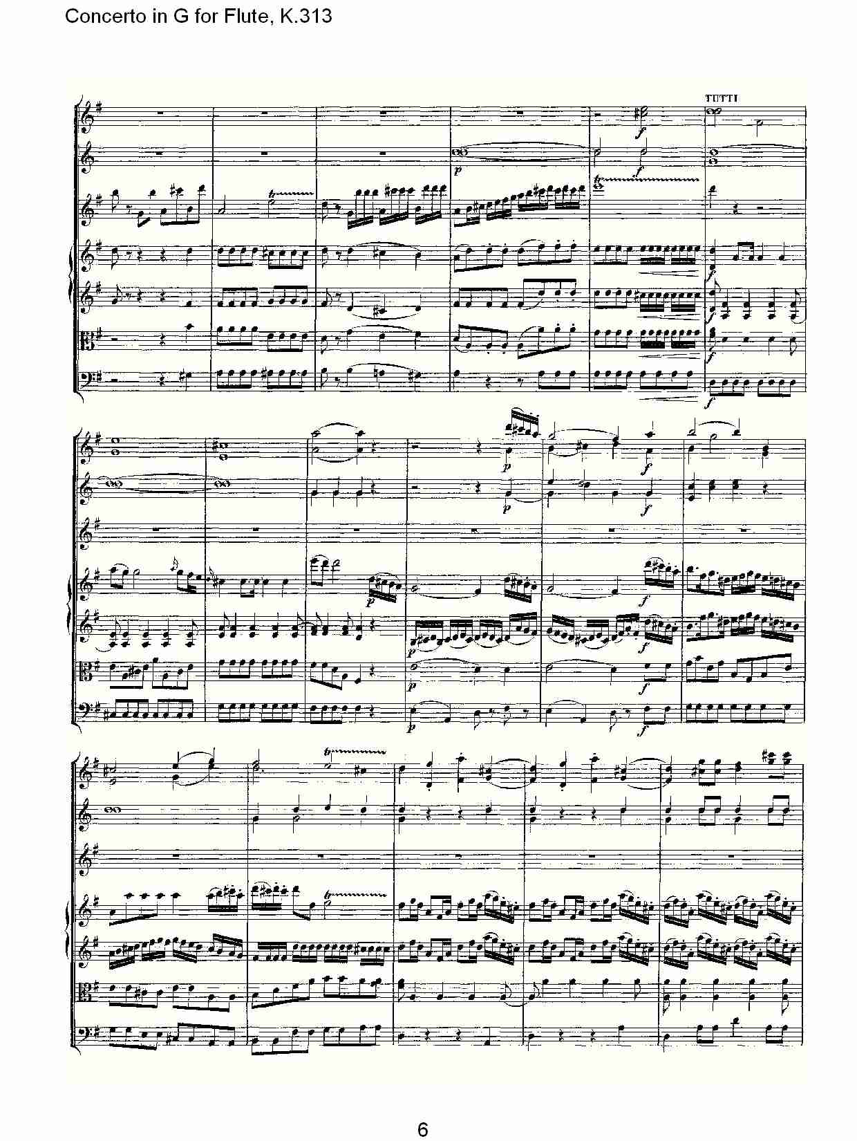 G调长笛协奏曲, K.313（二）总谱（图1）