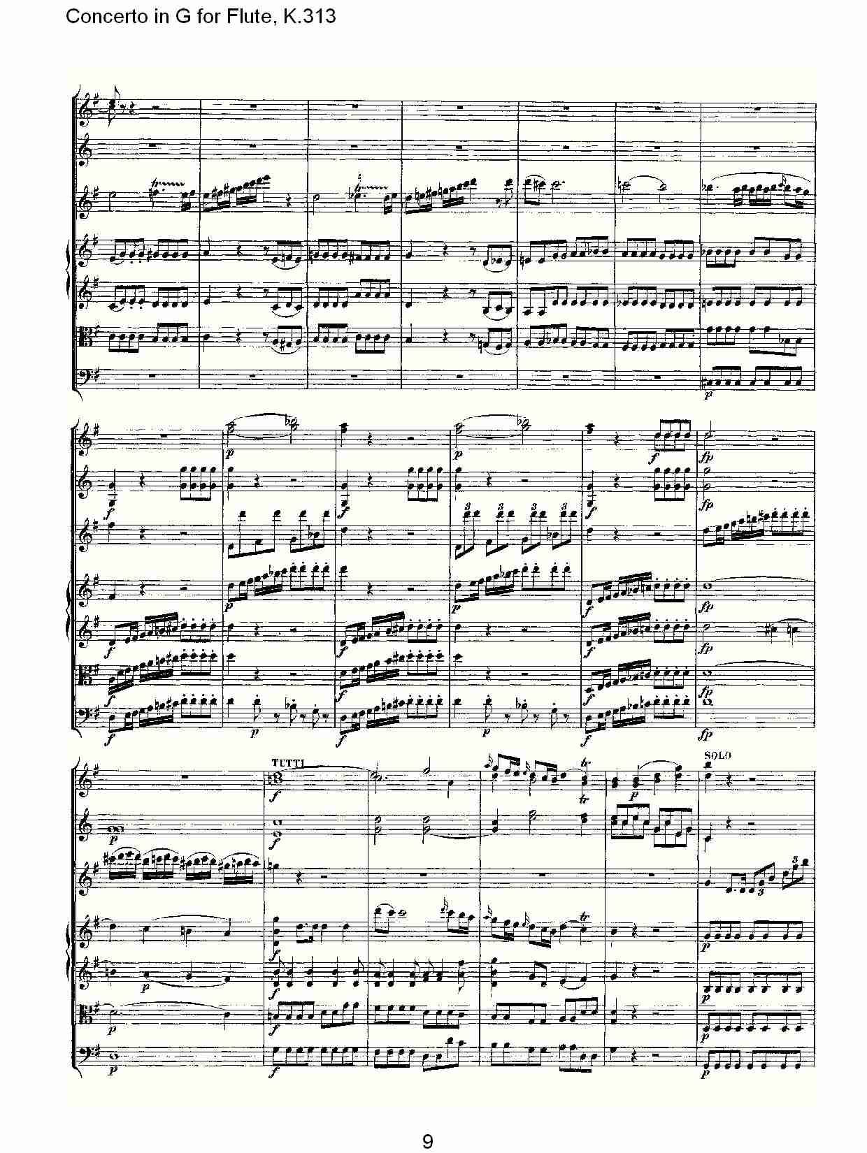 G调长笛协奏曲, K.313（二）总谱（图4）
