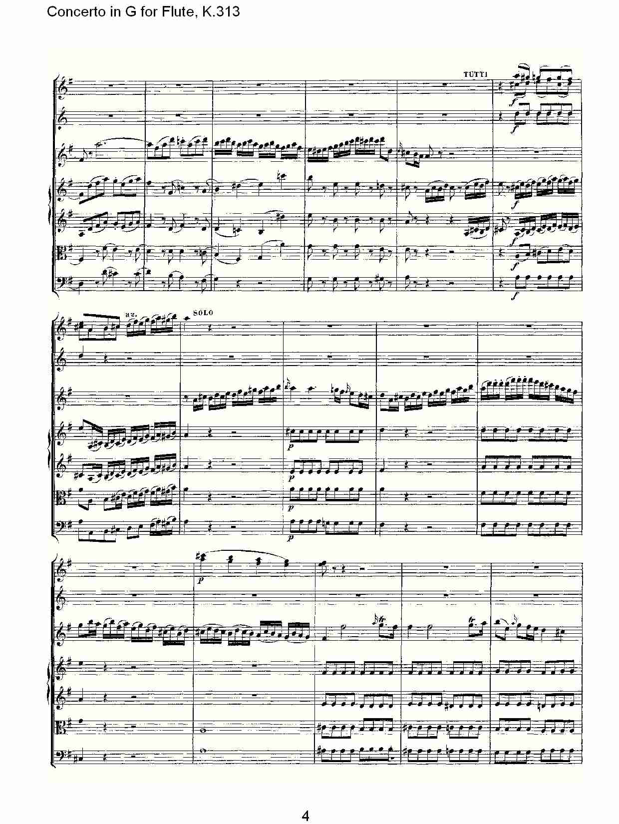 G调长笛协奏曲, K.313（一）总谱（图4）